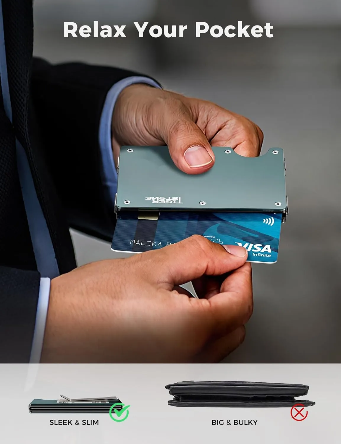 💼 Tigerstone Minimalistic Wallet for Men 💼