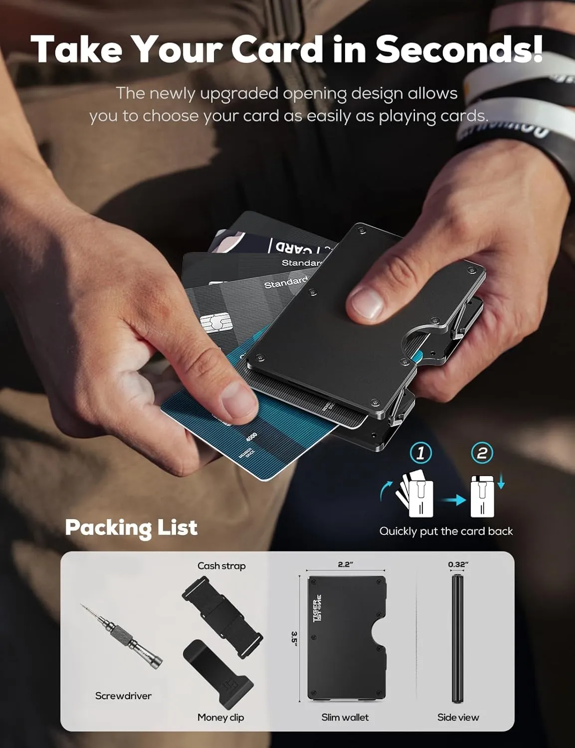 💼 Tigerstone Minimalistic Wallet for Men 💼