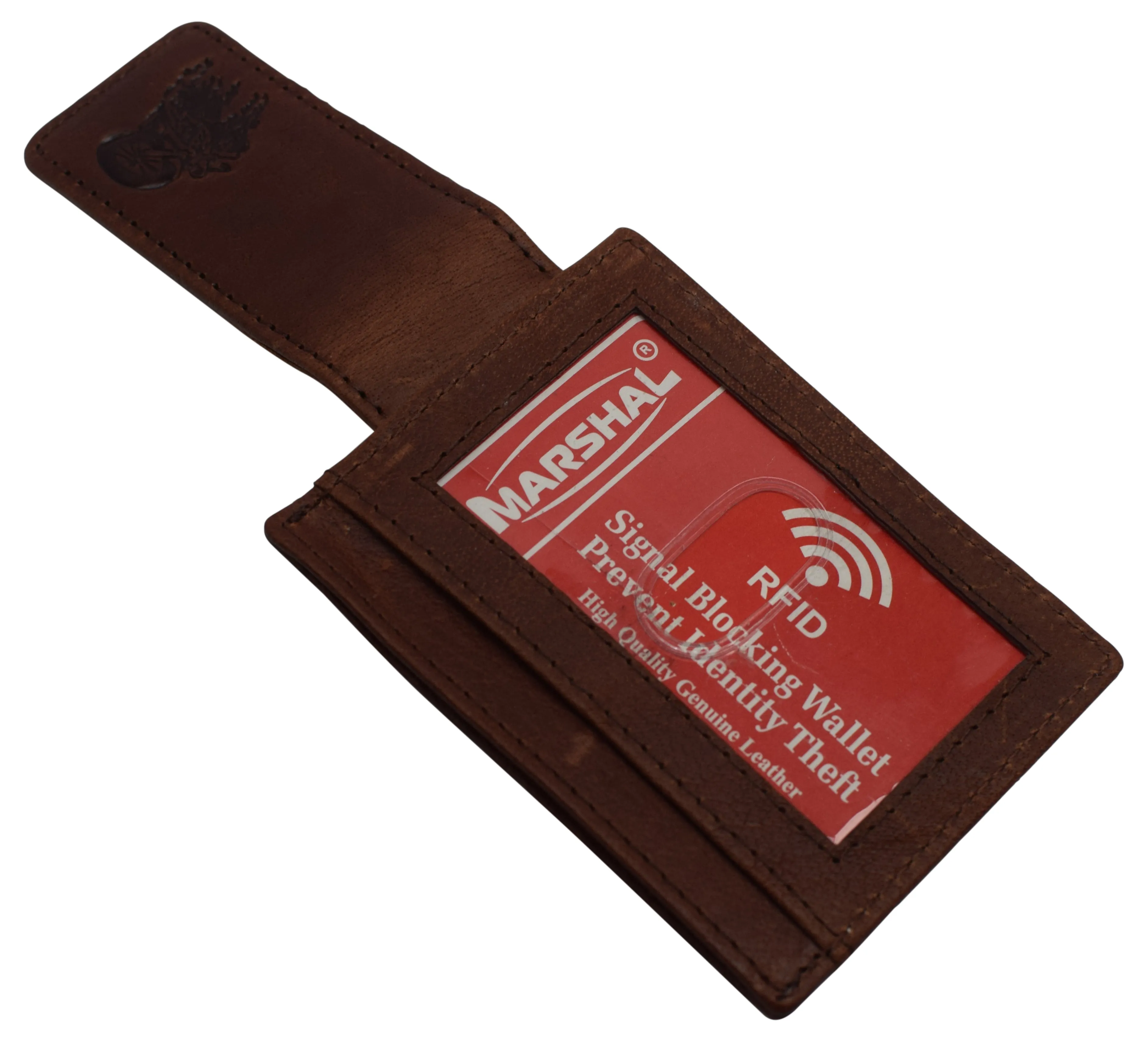 510910 Money Clip Front Pocket Wallet Leather Strong Magnet Thin Logo Wallets