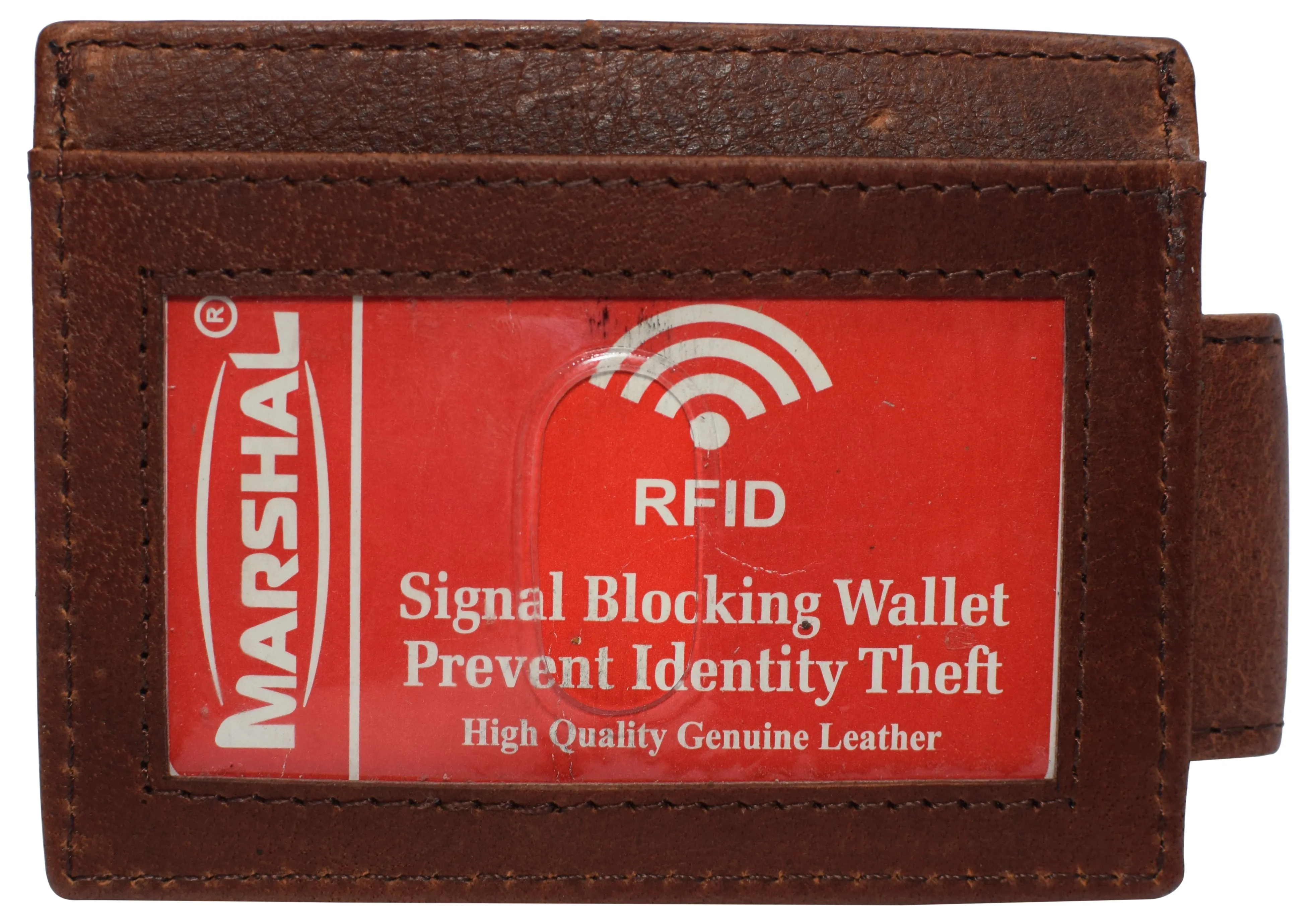 510910 Money Clip Front Pocket Wallet Leather Strong Magnet Thin Logo Wallets