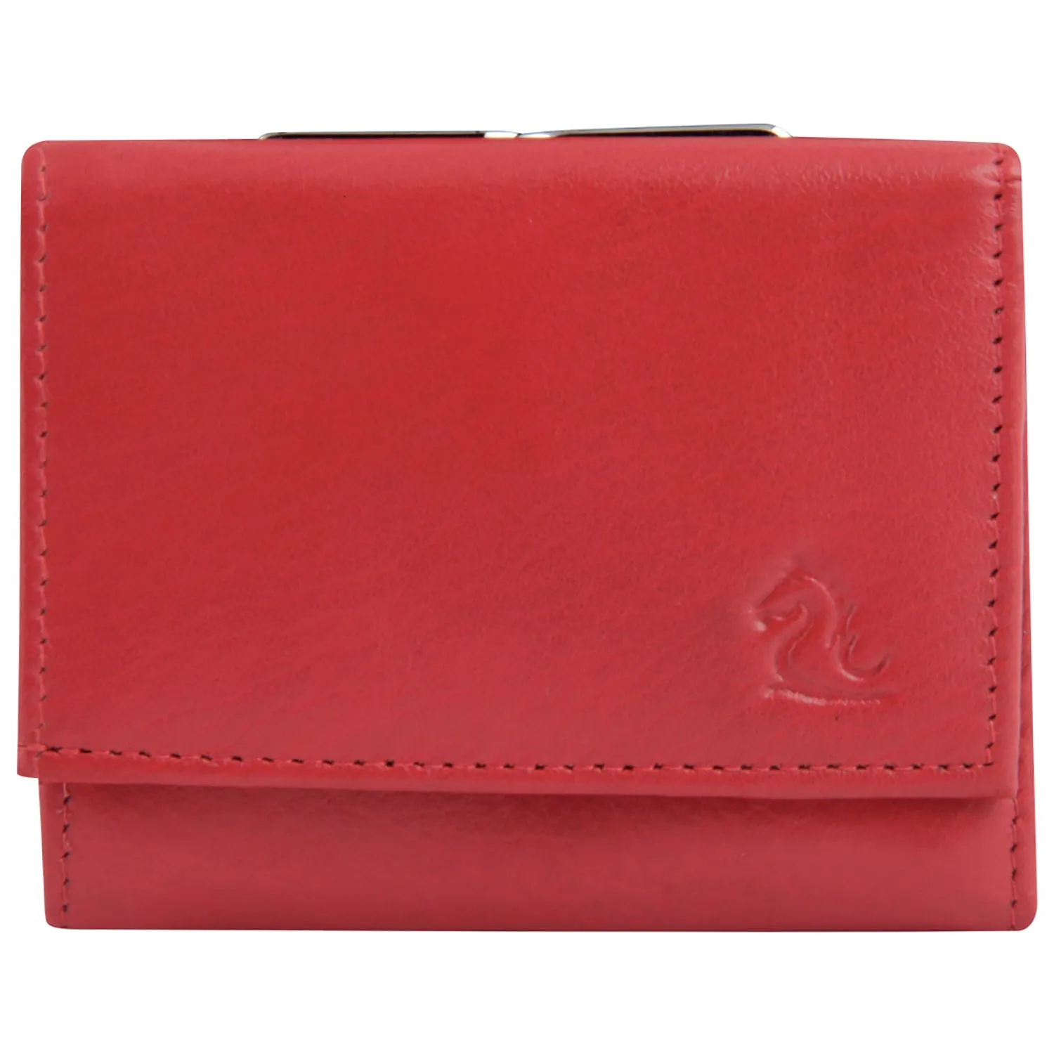 7010 Women Red Leather Wallet I Genuine Leather Ladies Purse Visiting Card Holder - Wallet for Women I Trifold Clutch
