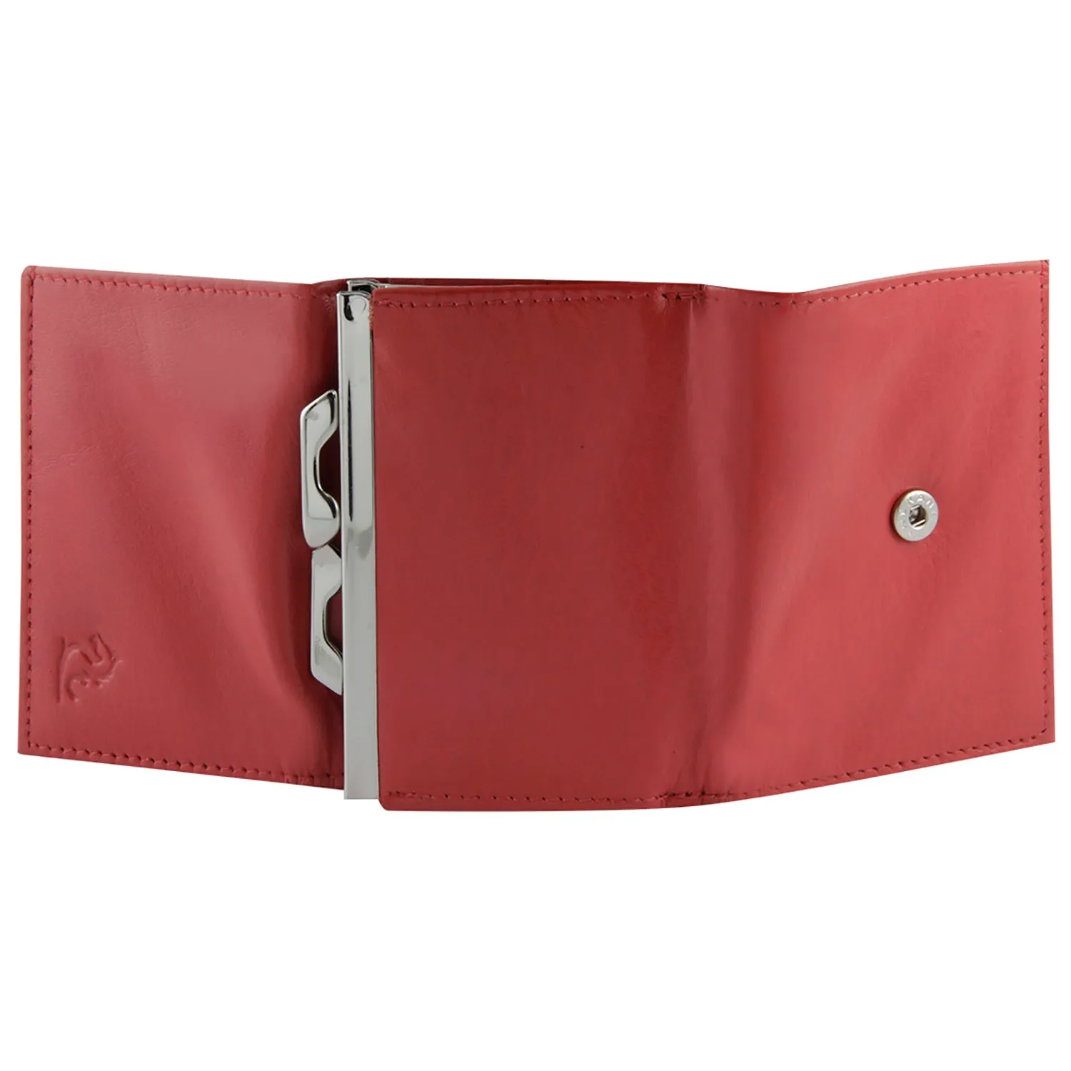 7010 Women Red Leather Wallet I Genuine Leather Ladies Purse Visiting Card Holder - Wallet for Women I Trifold Clutch