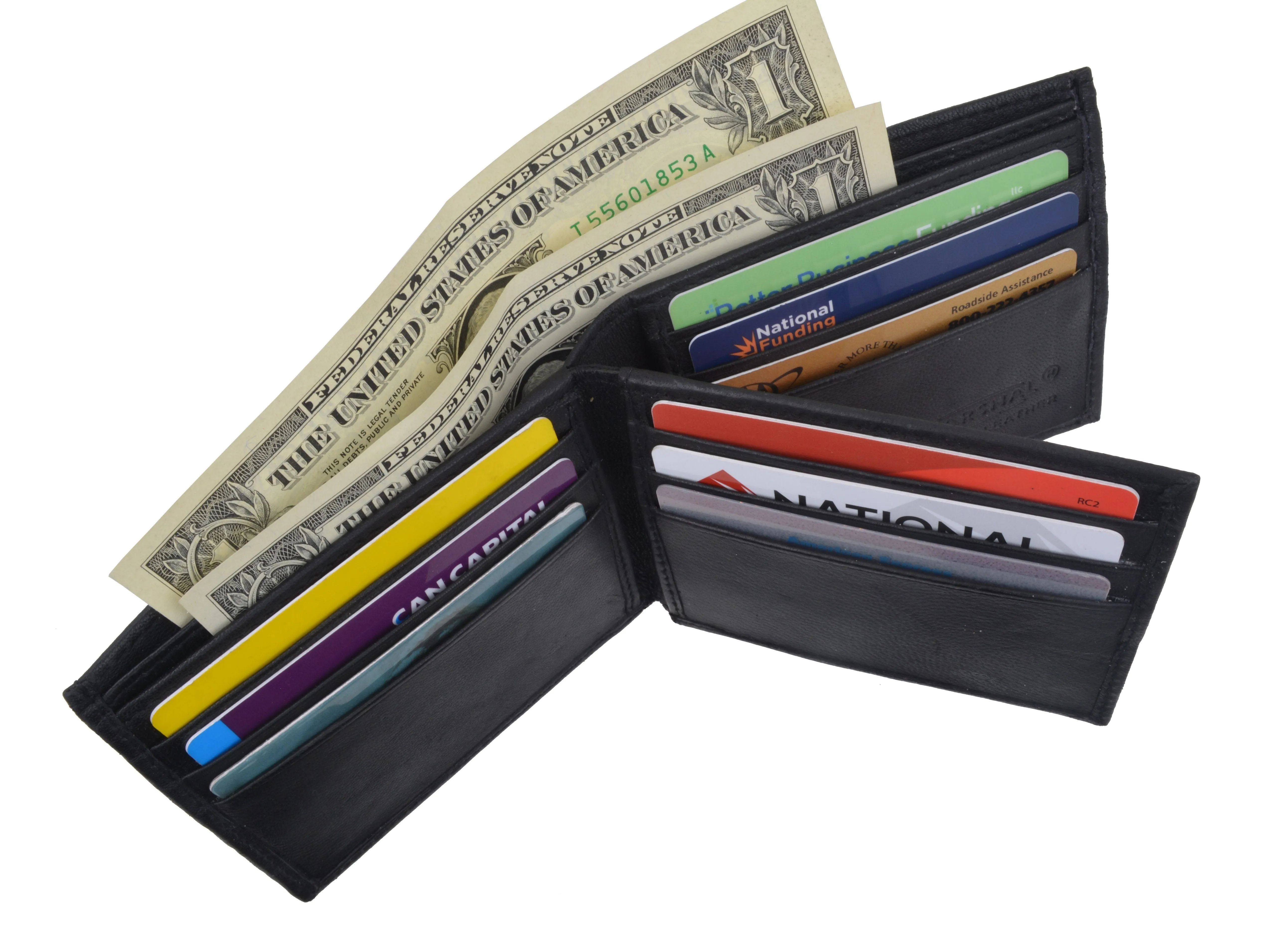 AFONiE Men Genuine Leather Bi-fold Wallet