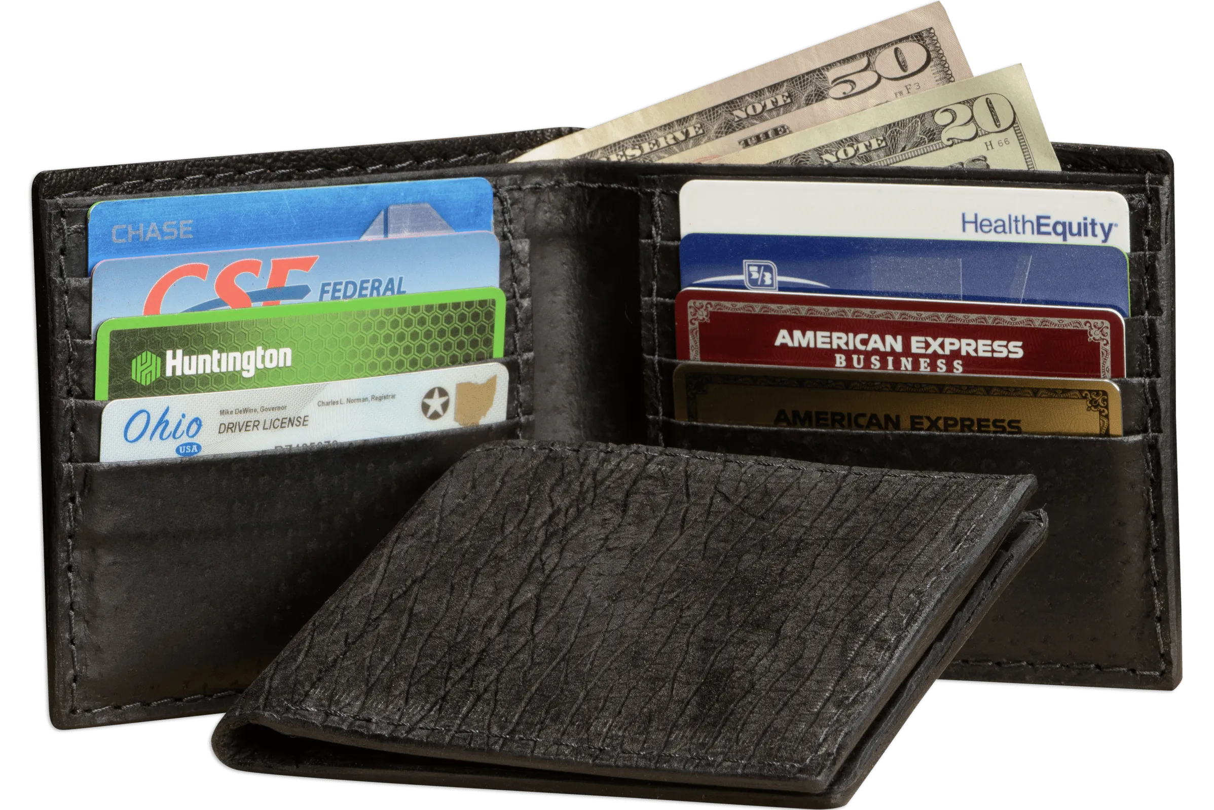 Black Hippopotamus Bifold Wallet