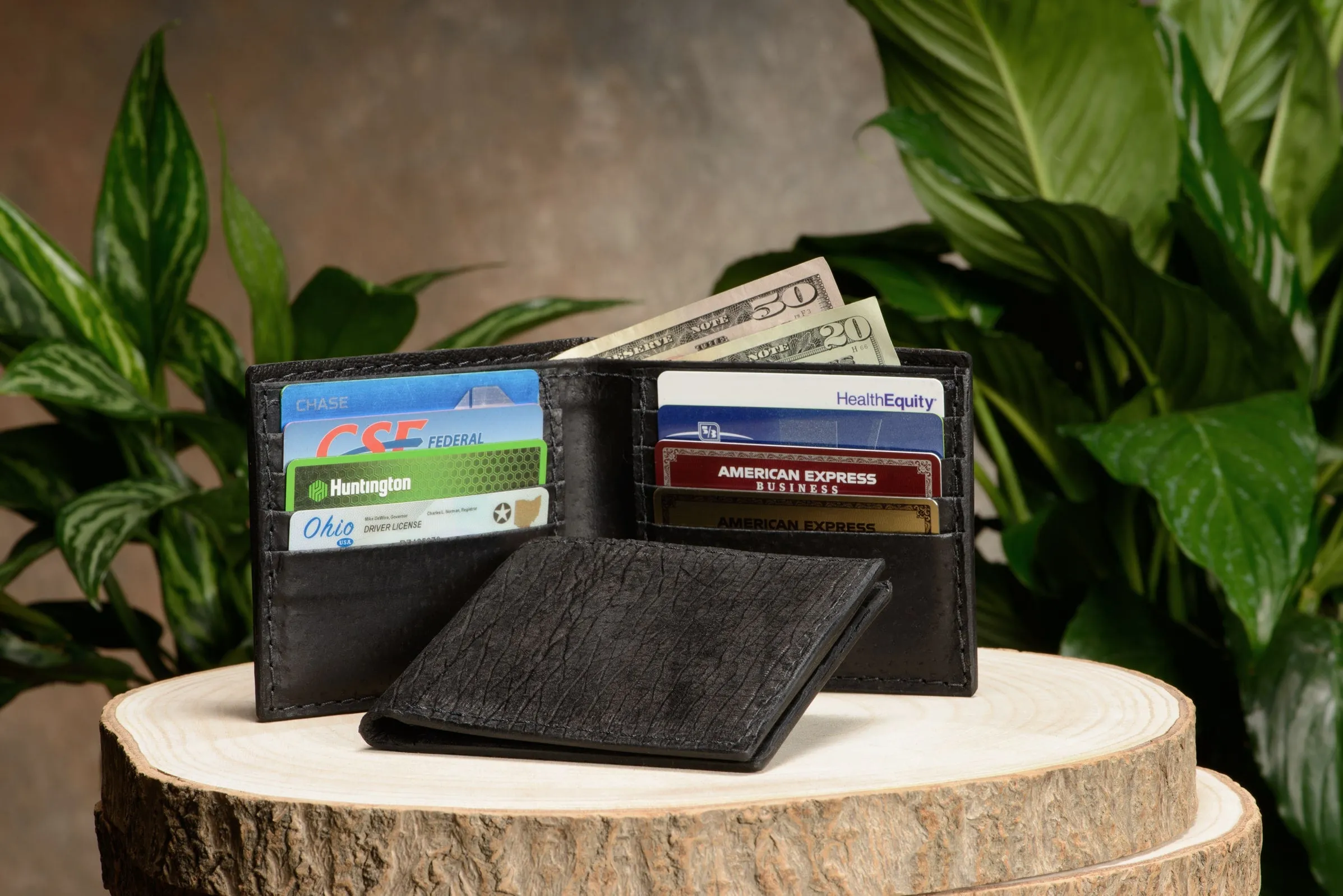 Black Hippopotamus Bifold Wallet