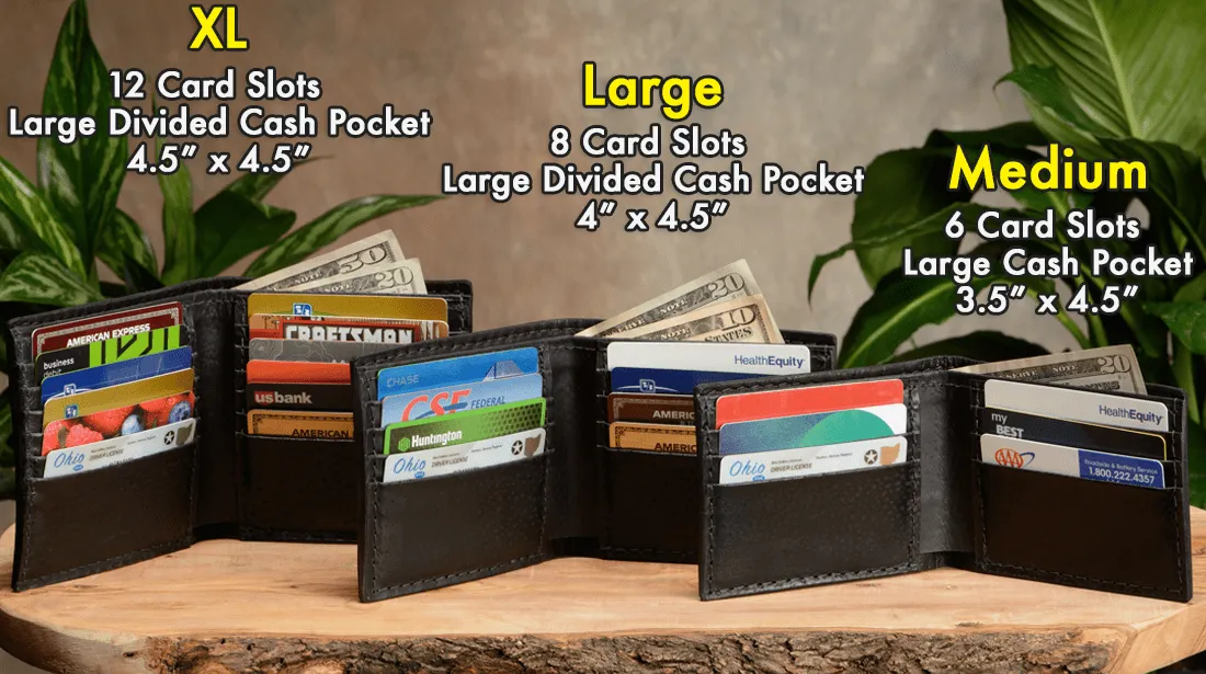 Black Hippopotamus Bifold Wallet