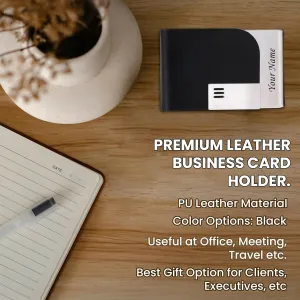 Black ROCK PU Leather women Card Holder for birthday, gifts, girlfriend / wife