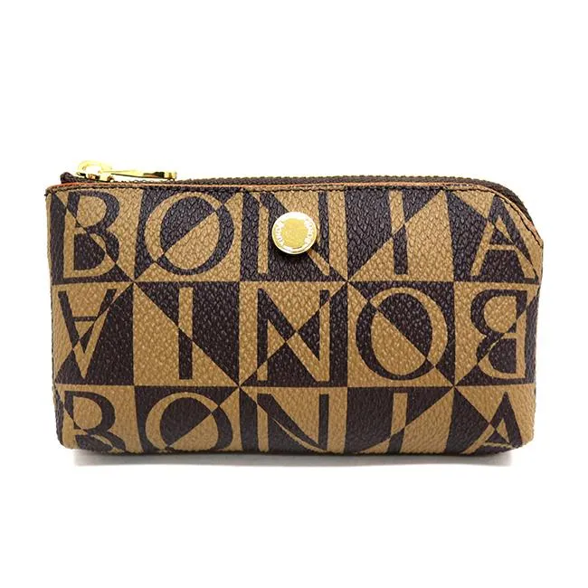 Bonia Monogram Coin Purse-Brown
