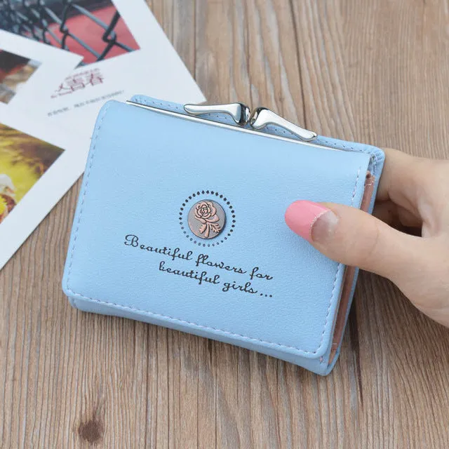 Brand Designer Small Wallets Women Leather Phone Wallets Female Short Zipper Coin Purses Money Credit Card Holders Clutch Bags