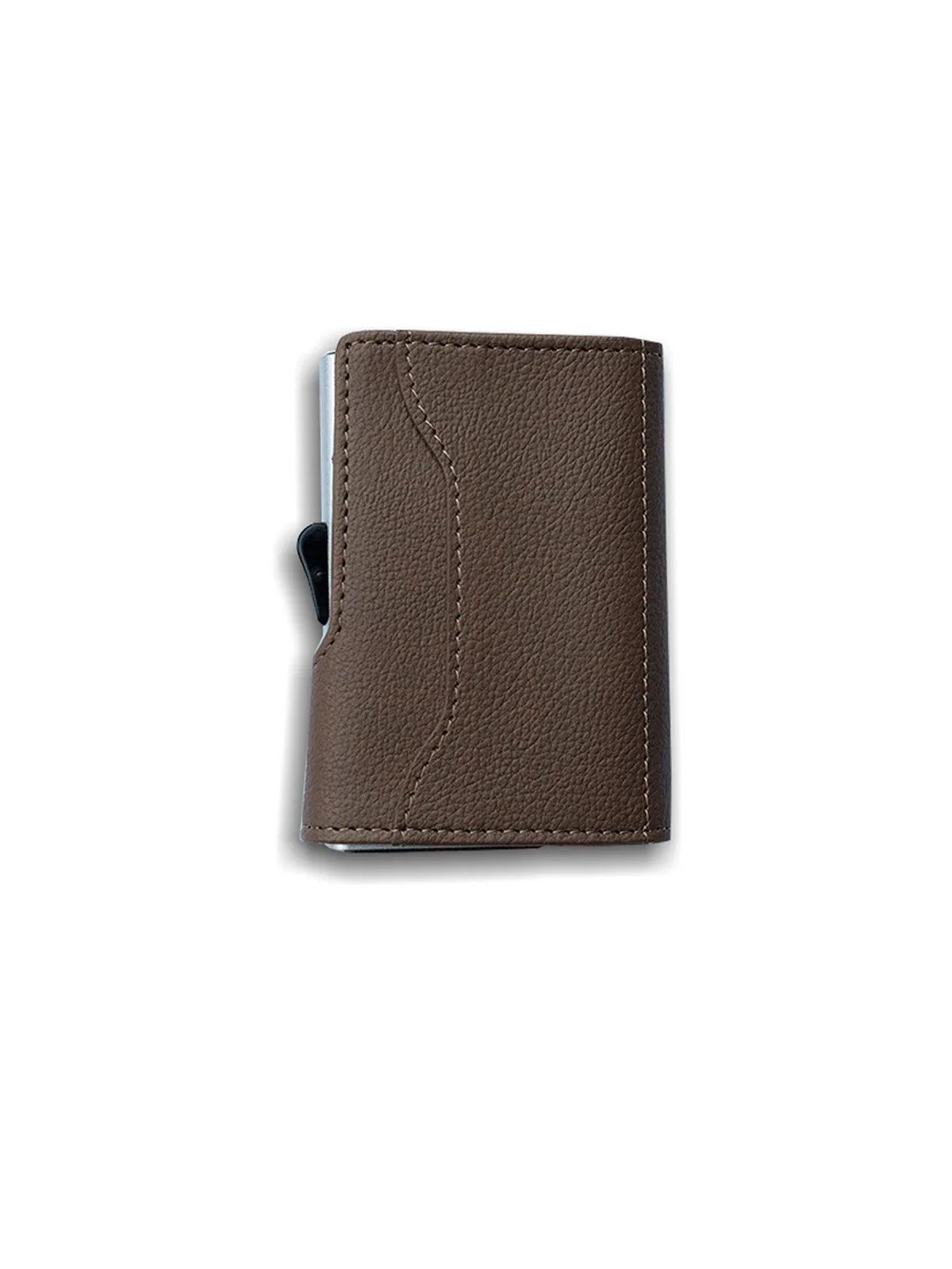 C-Secure PU Leather RFID Wallet Khaki Brown