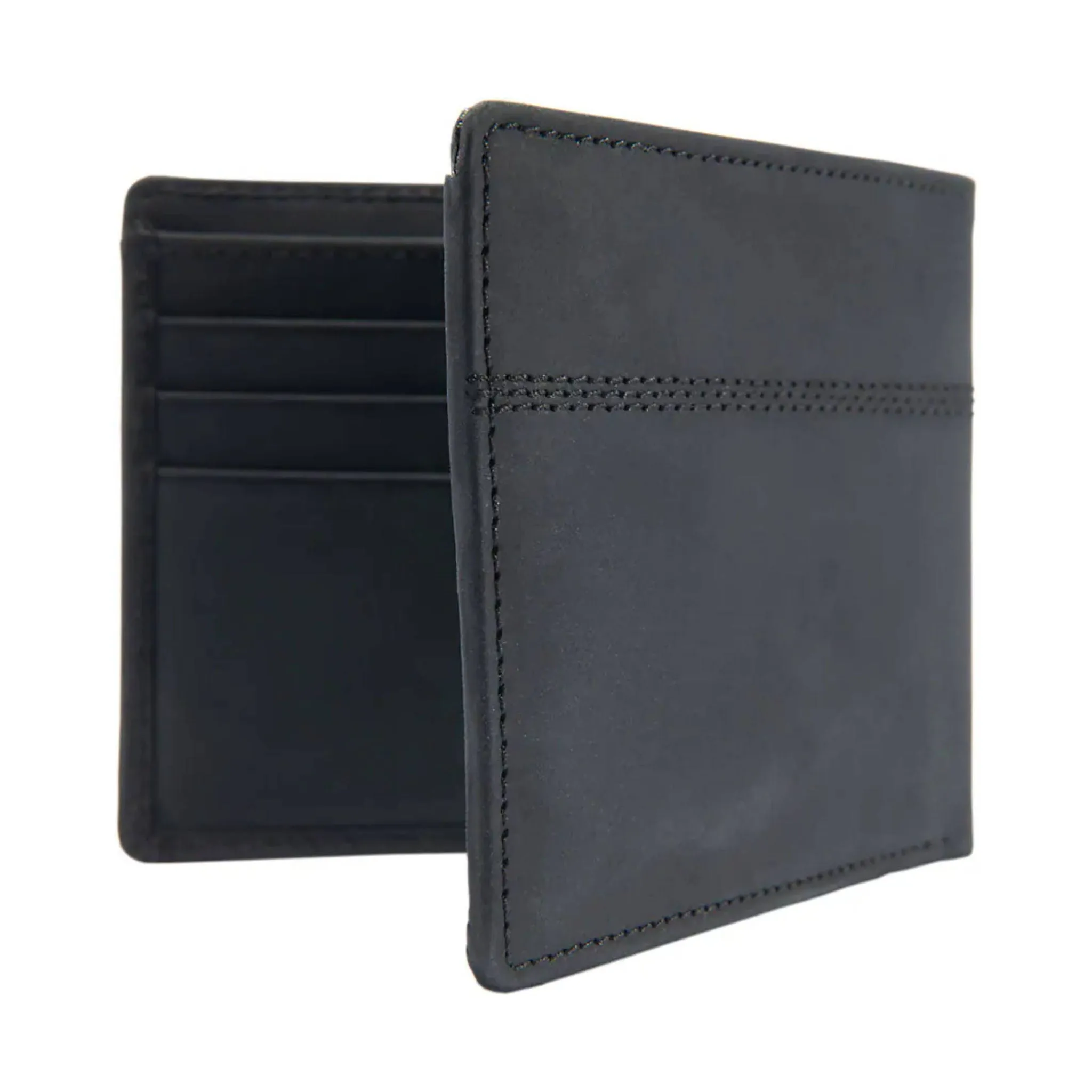 Carhartt Saddle Leather Bifold Legacy Passcase Wallet - Black