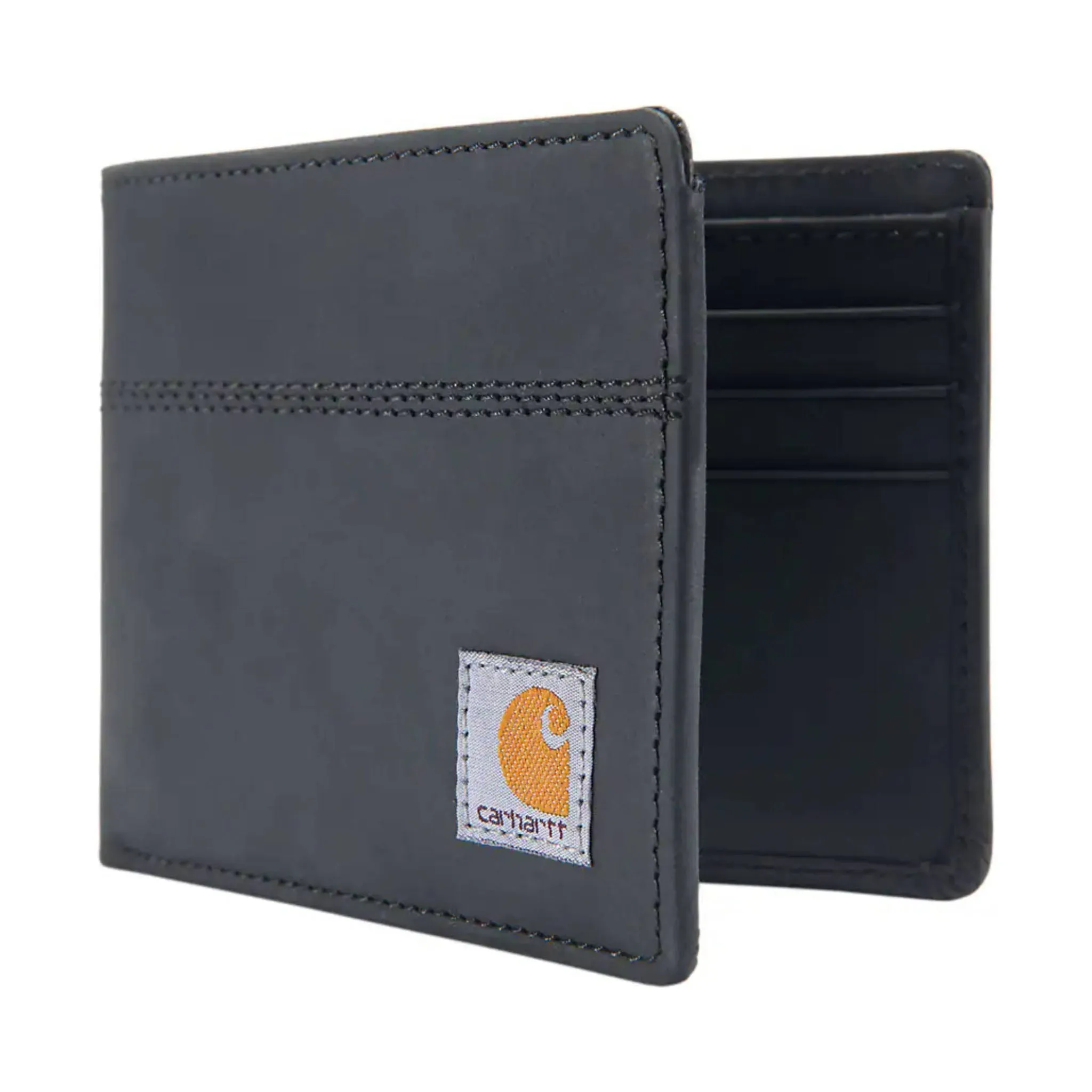 Carhartt Saddle Leather Bifold Legacy Passcase Wallet - Black