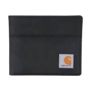 Carhartt Saddle Leather Bifold Legacy Passcase Wallet - Black