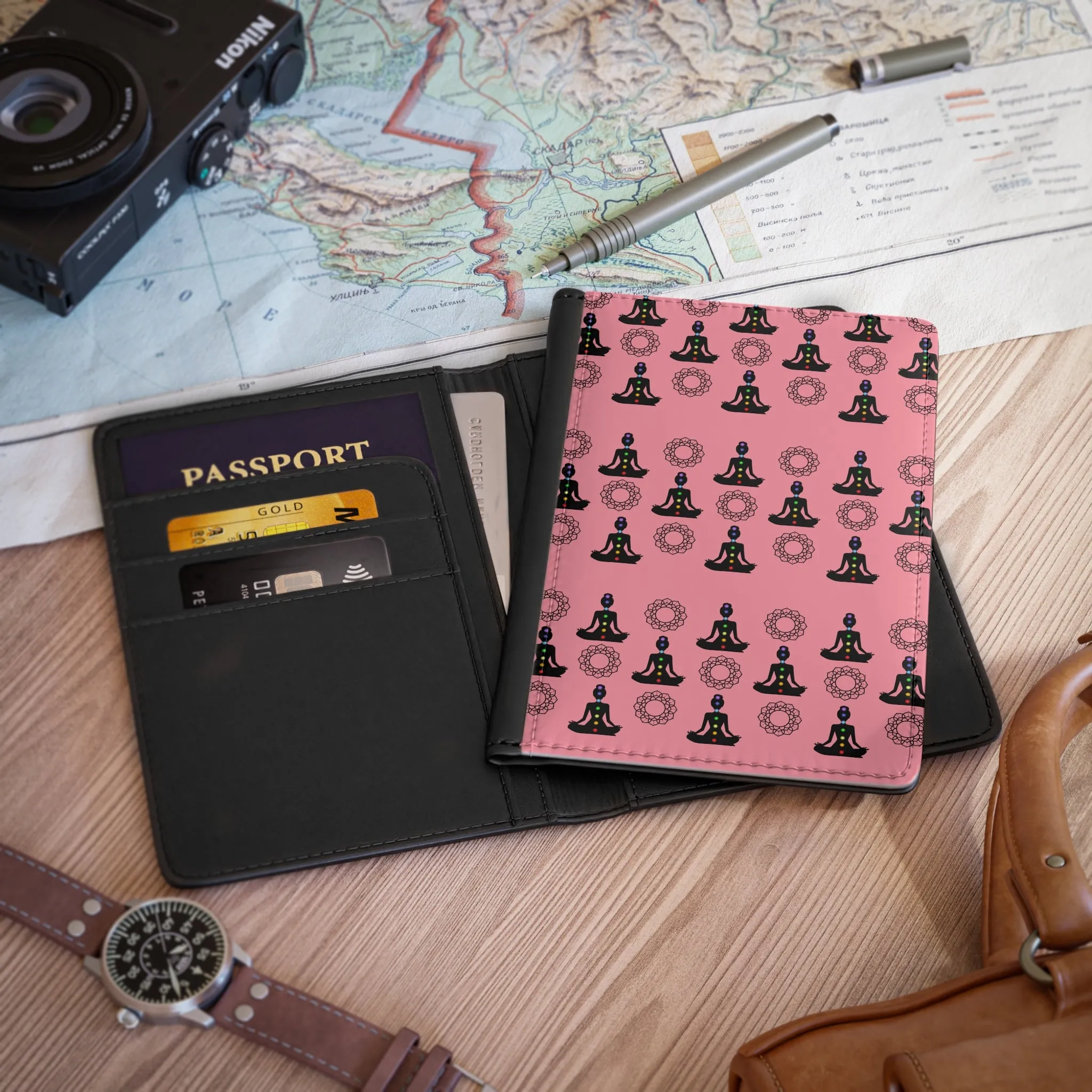 Chakra Pink Traveler Passport Cover