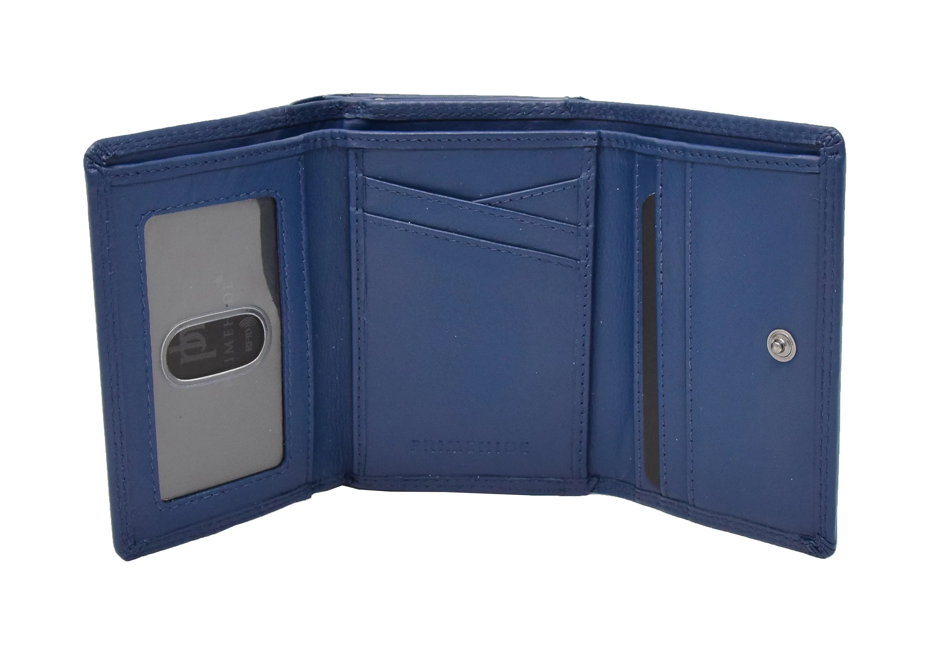 DR413 Women's Metal Frame Leather Purse Navy
