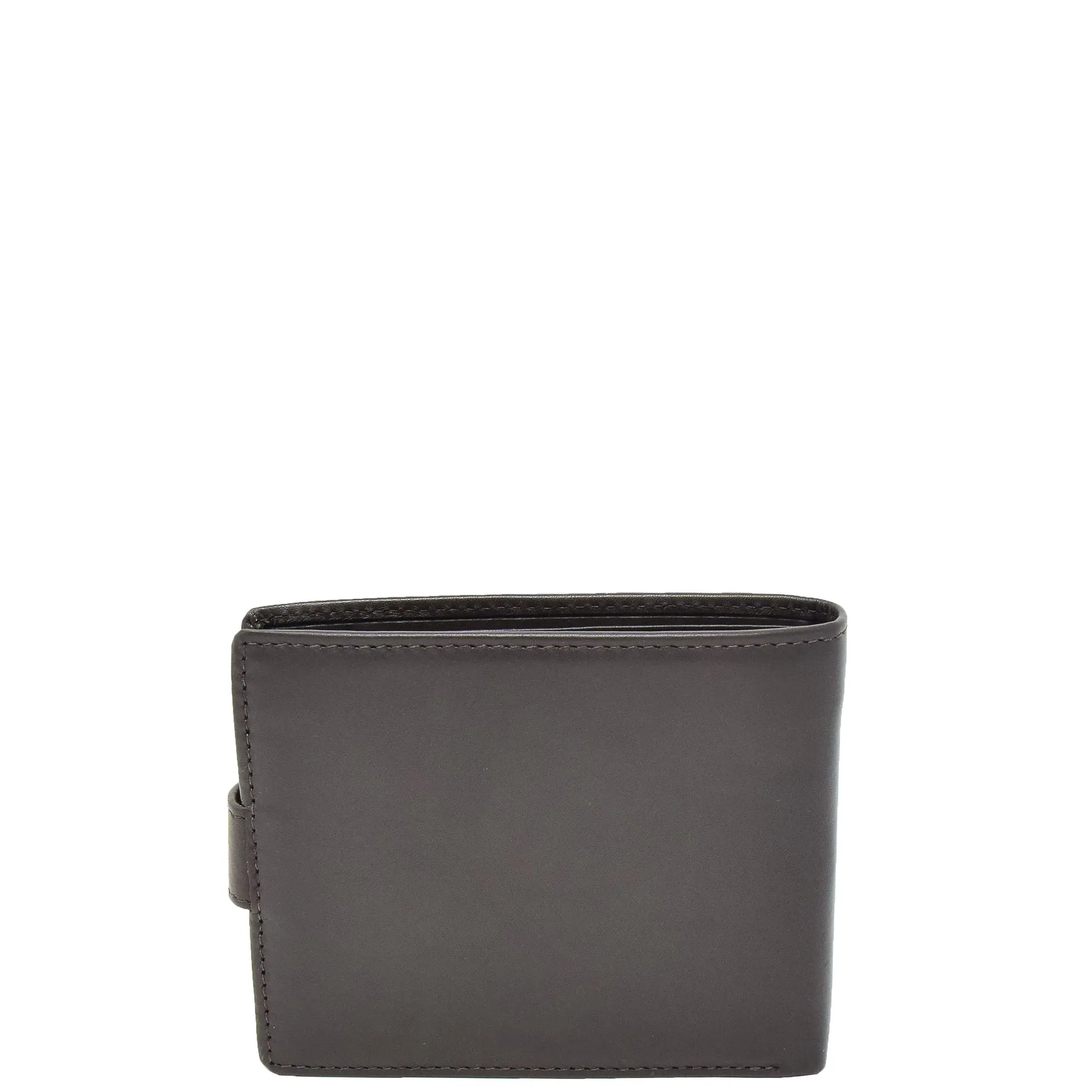 DR416 Men’s Snap Closure Real Leather Wallet Brown