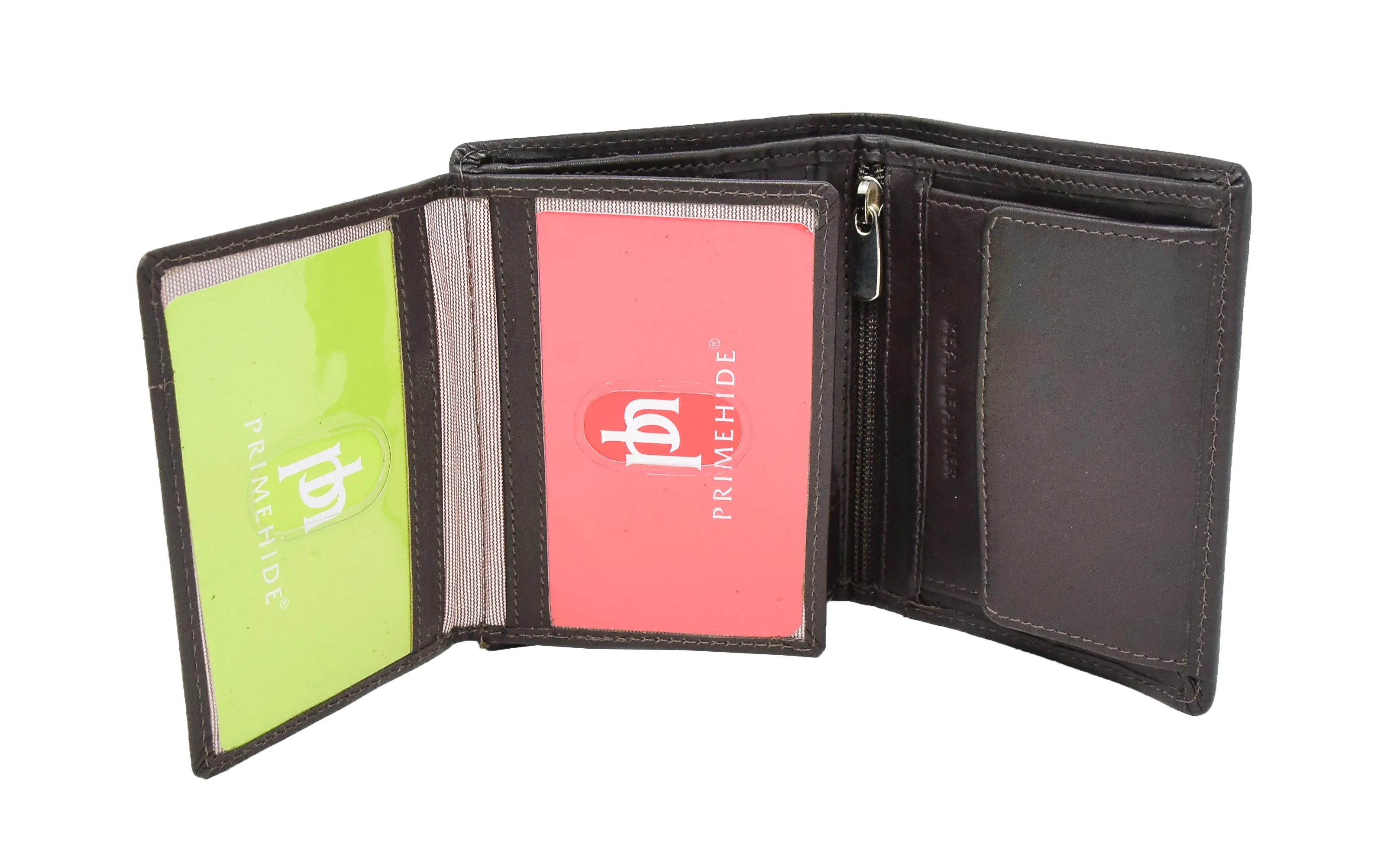 DR417 Men's Soft Leather Small Bifold Wallet Brown