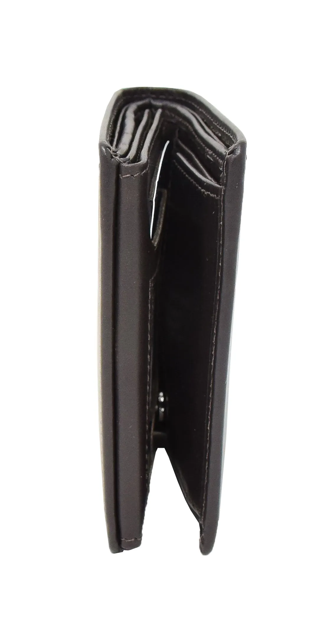 DR417 Men's Soft Leather Small Bifold Wallet Brown