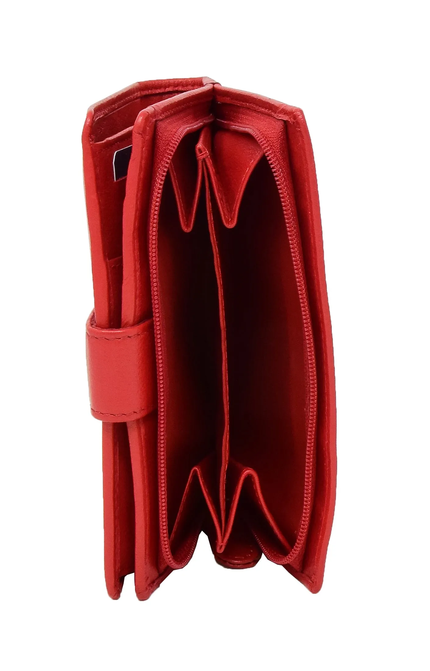 DR420 Women's Booklet Style Leather Purse Red