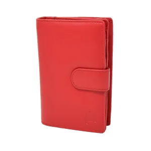 DR420 Women's Booklet Style Leather Purse Red