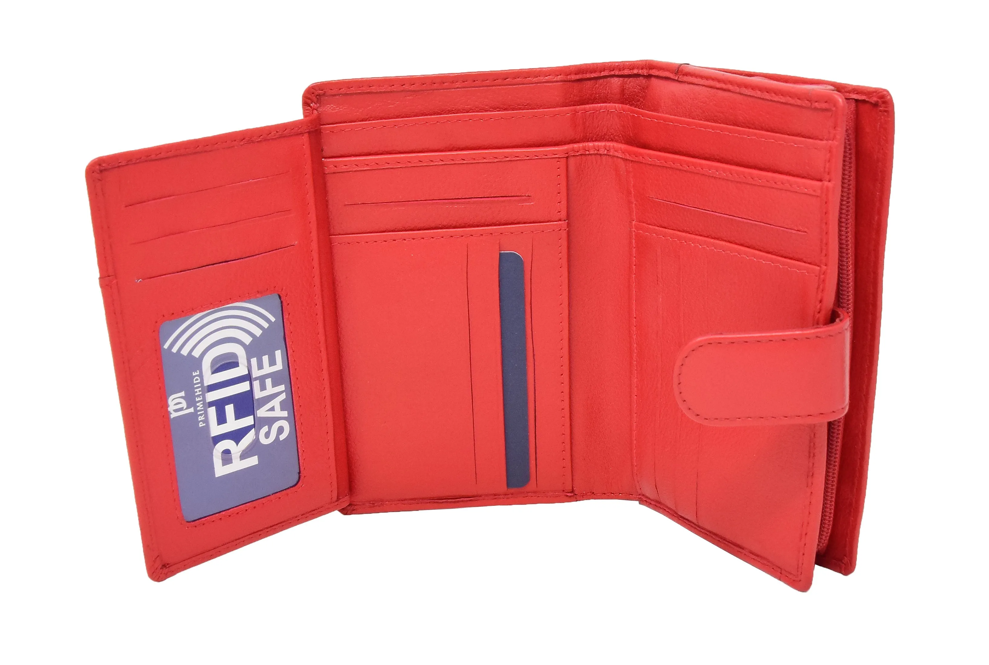 DR420 Women's Booklet Style Leather Purse Red