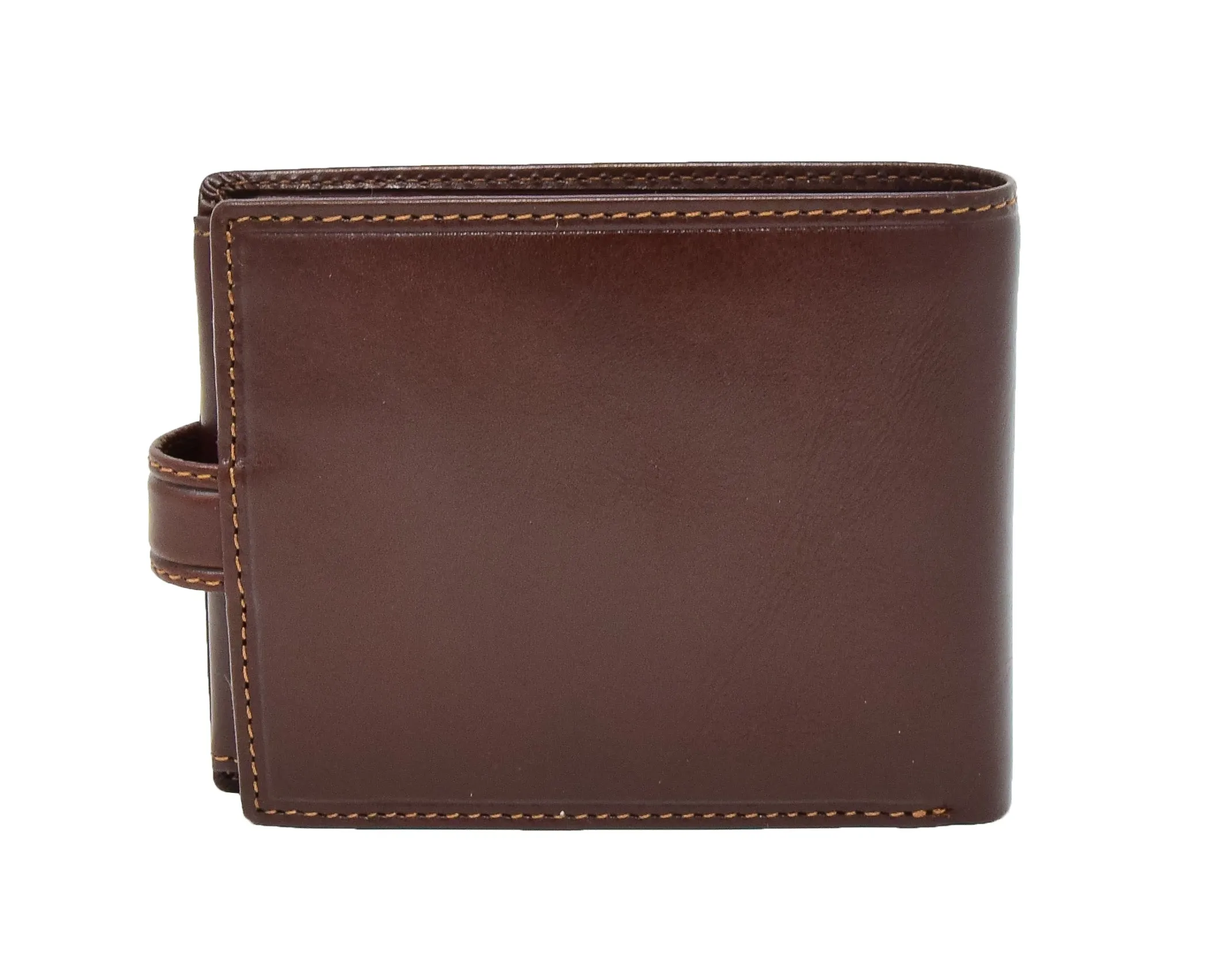 DR431 Men's Buckle Closure Leather Wallet Brown