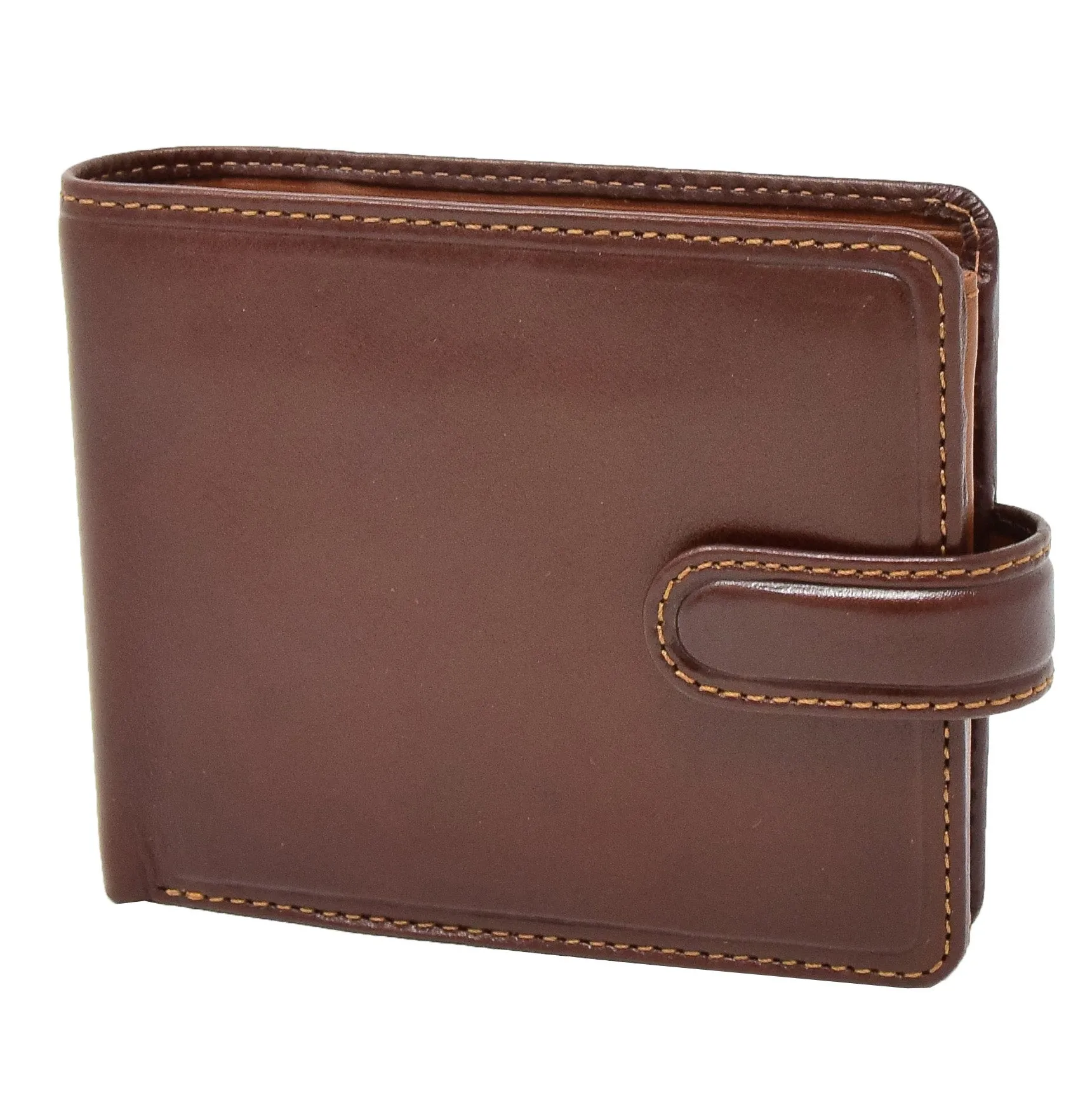 DR436 Men's Premium Leather Two Tone Wallet Brown