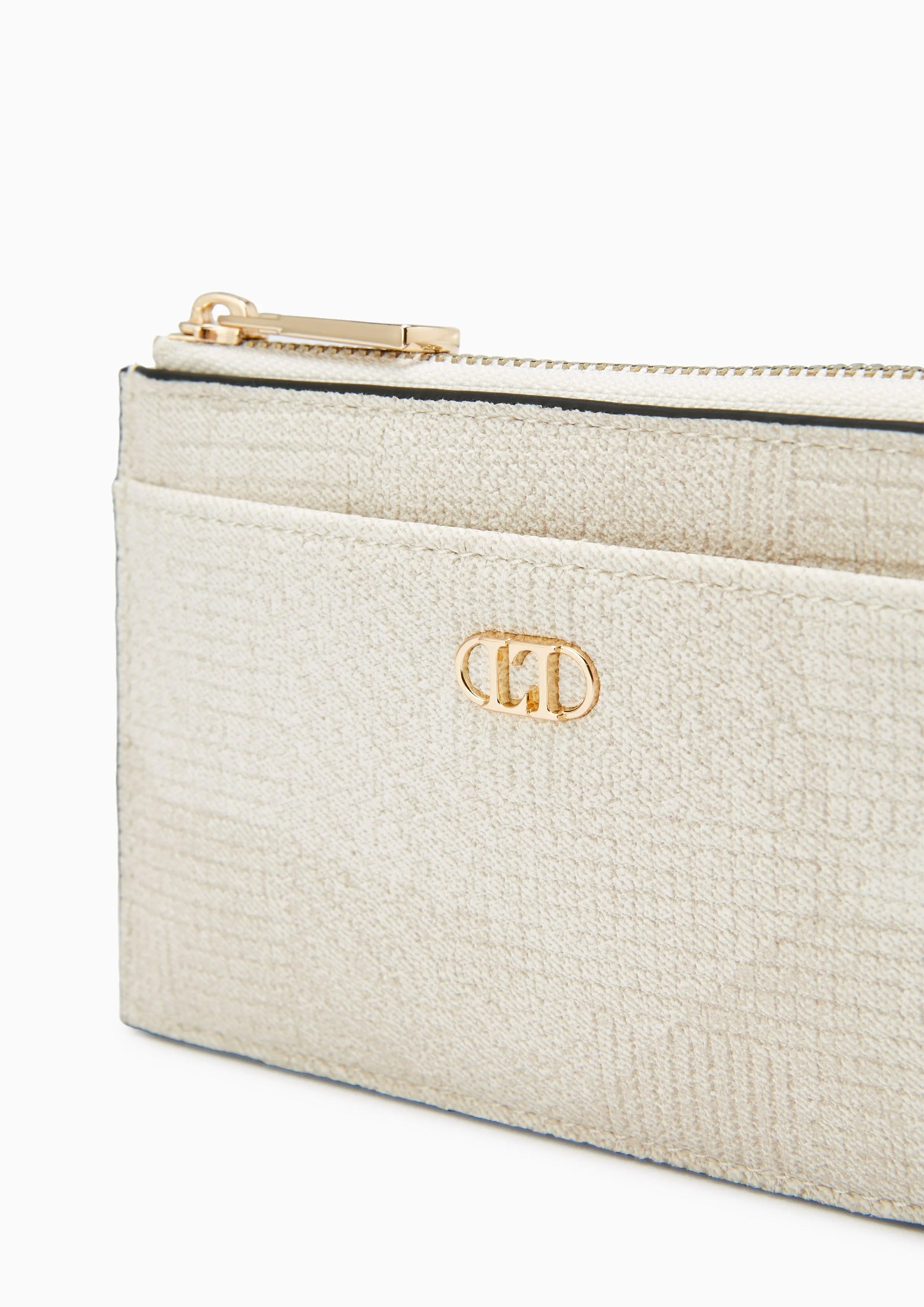 Dustin Denim Zip Pouch Off-White