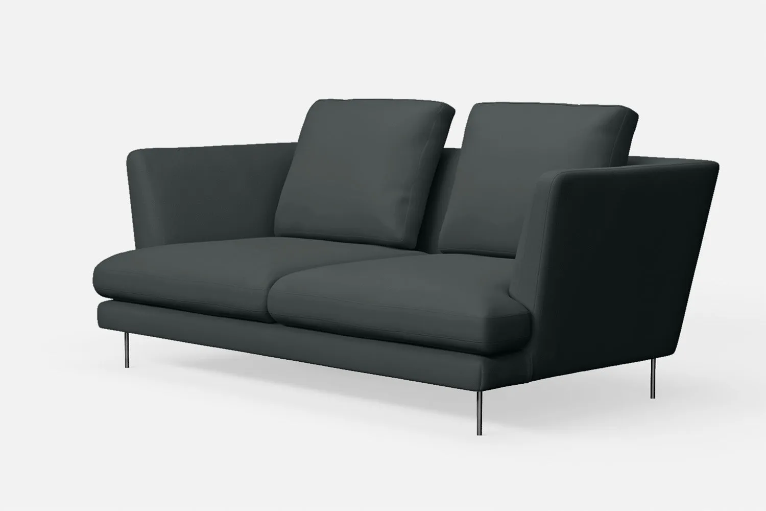 Faenza 2 Seater Sofa Slate Leather