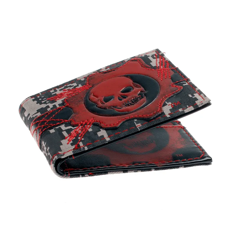 Fashion PU Leather Wallets Without Zipper for Men and Women / Gothic Accessories