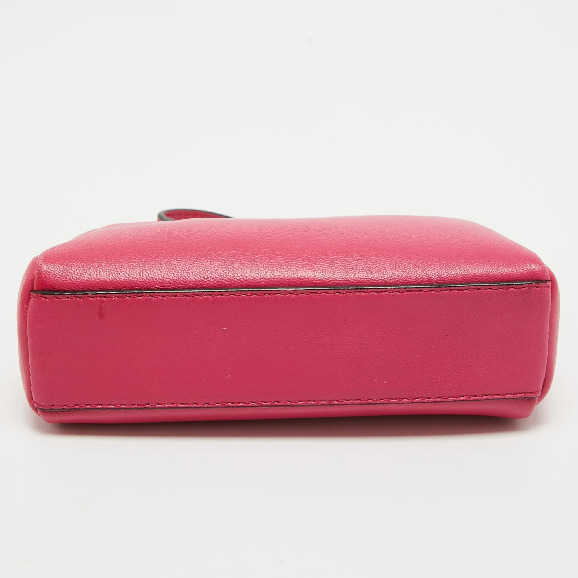 Fendi Fuchsia Leather Micro Peekaboo Crossbody Bag
