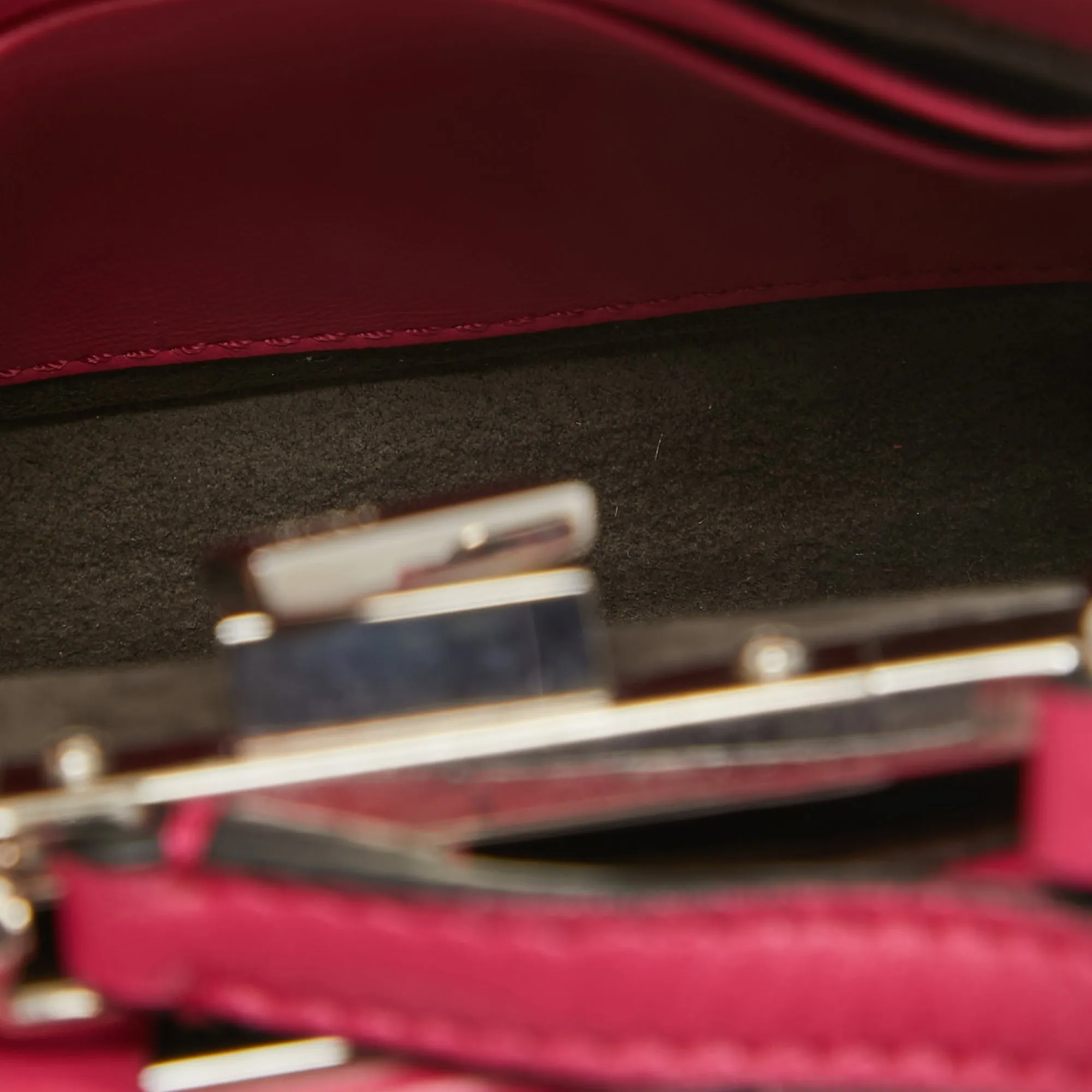 Fendi Fuchsia Leather Micro Peekaboo Crossbody Bag