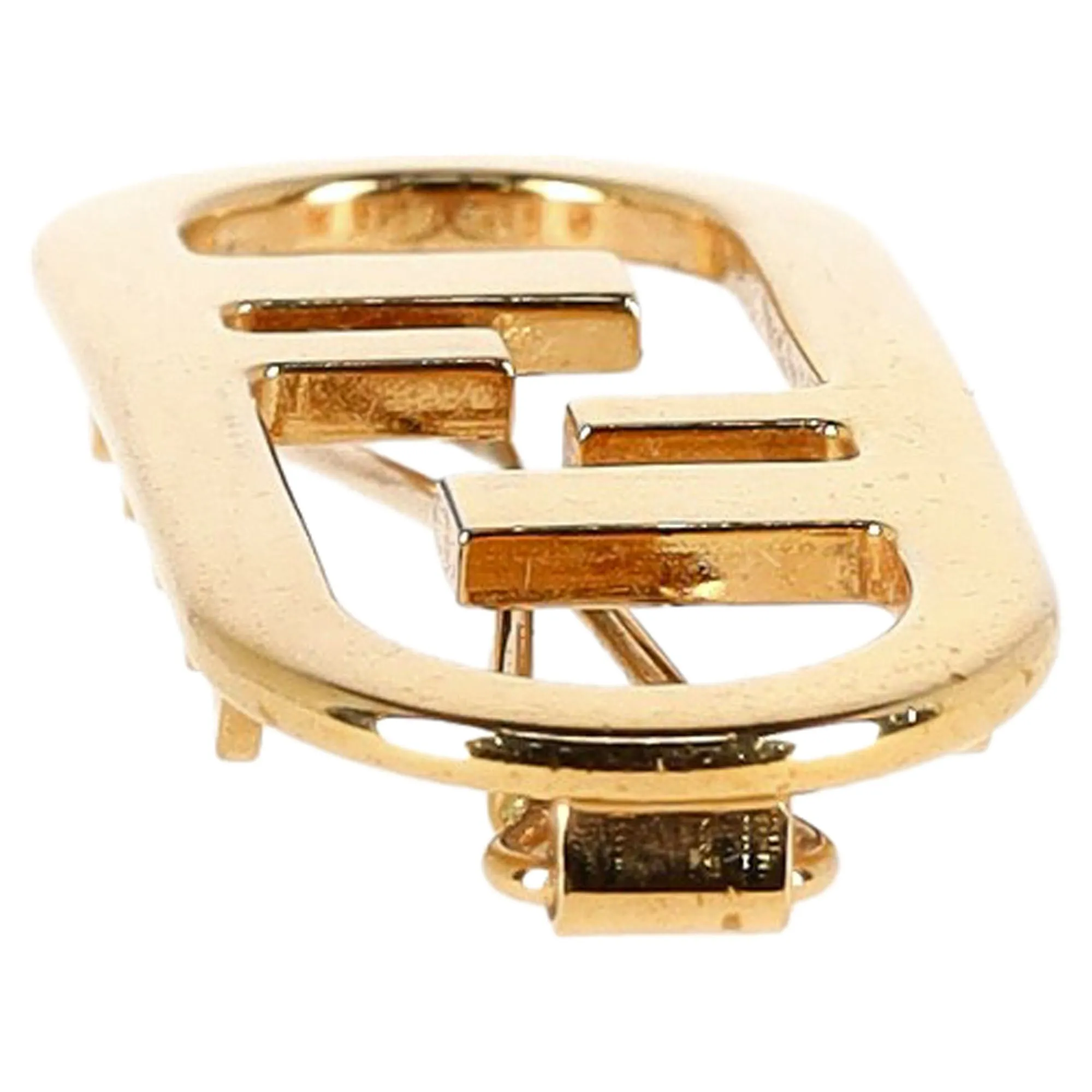 Fendi O’Lock Hair Clip in Gold Metal