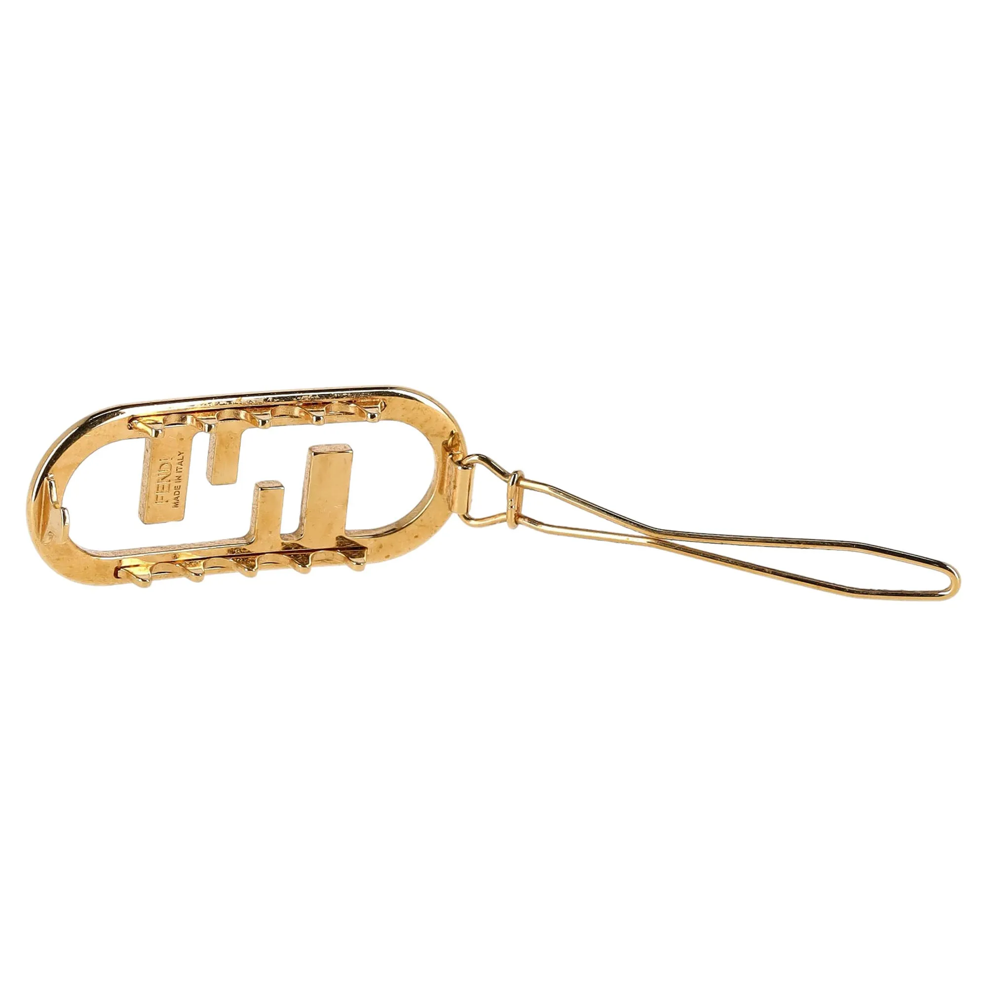 Fendi O’Lock Hair Clip in Gold Metal