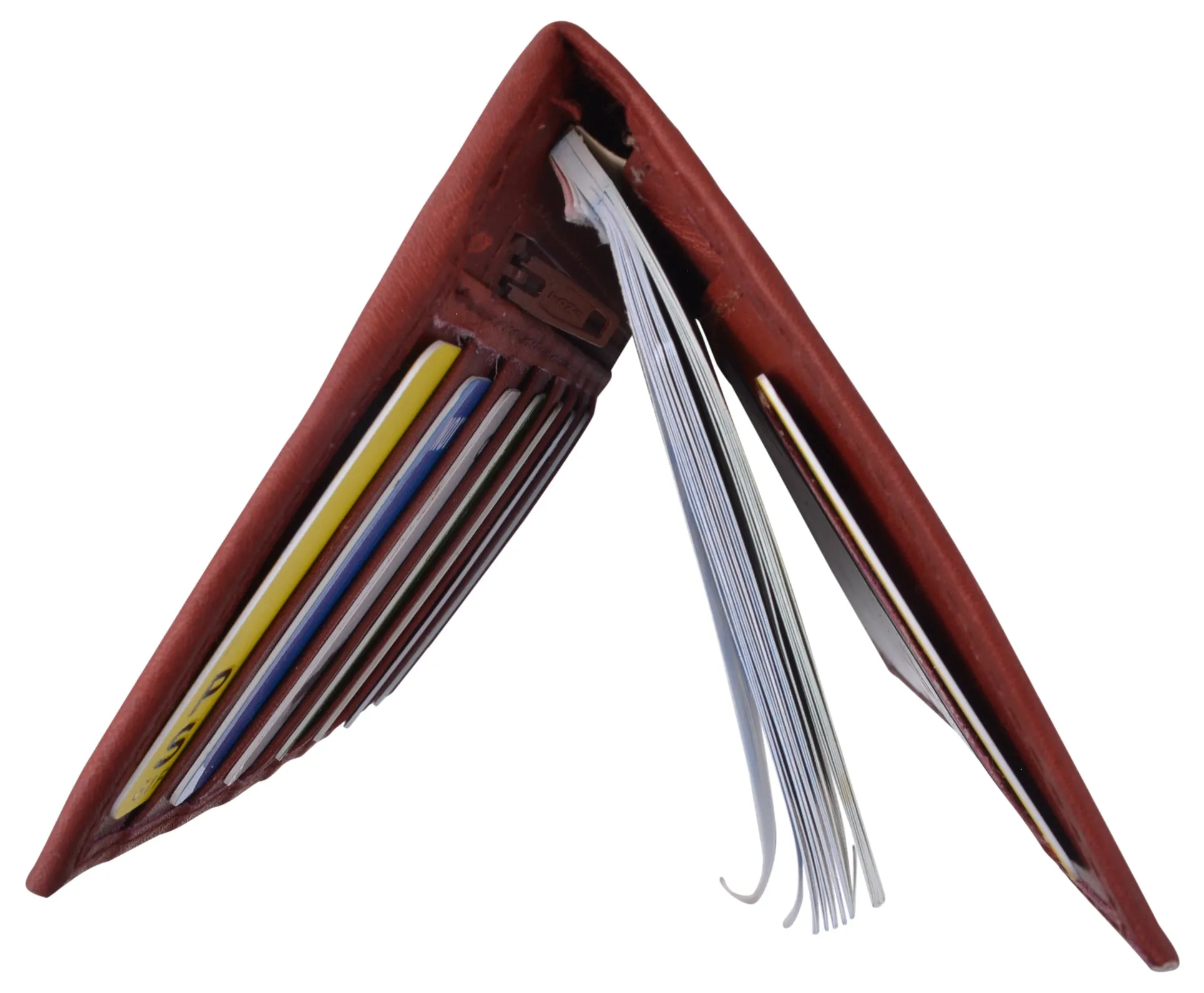 Genuine Leather Checkbook Cover Register Holder Slim Wallet for Men & Women