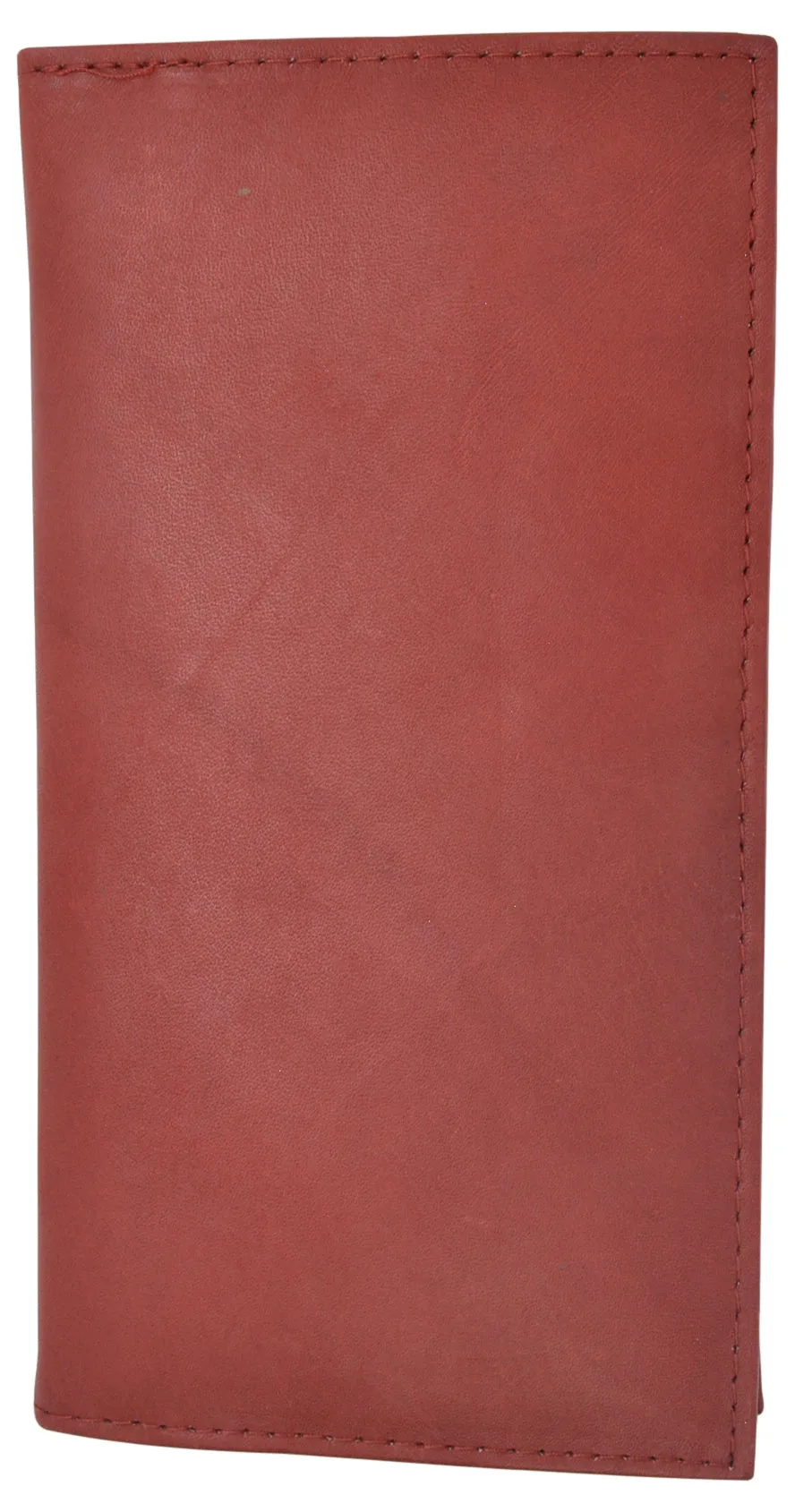 Genuine Leather Checkbook Cover Register Holder Slim Wallet for Men & Women