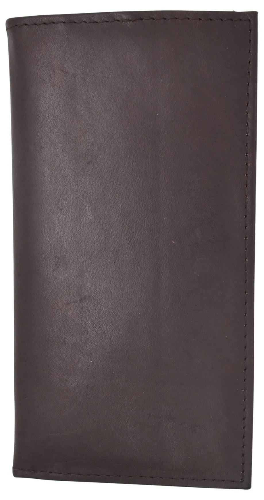 Genuine Leather Checkbook Cover Register Holder Slim Wallet for Men & Women