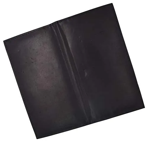 Genuine Leather Checkbook Cover Register Holder Slim Wallet for Men & Women