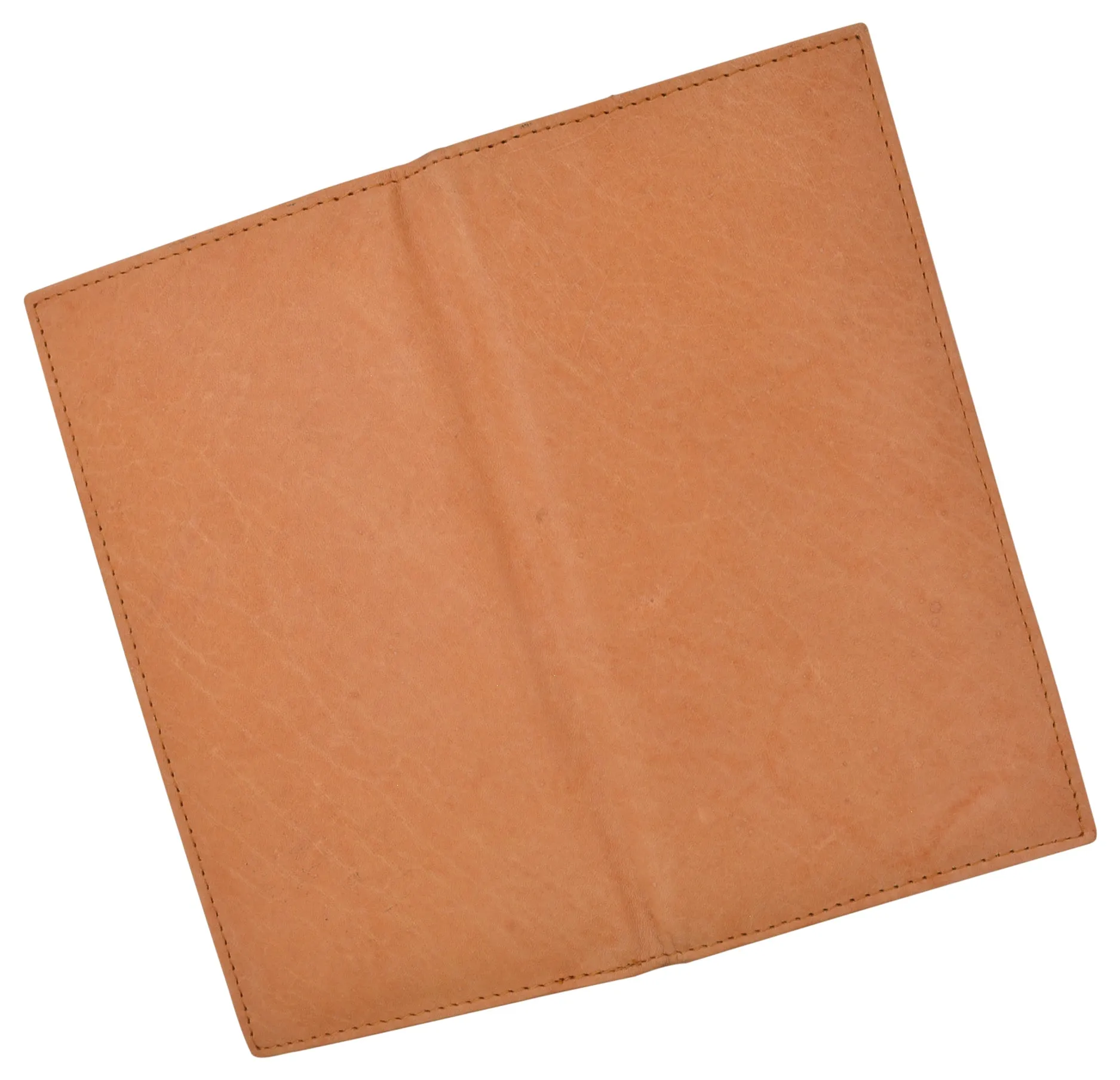Genuine Leather Checkbook Cover Register Holder Slim Wallet for Men & Women