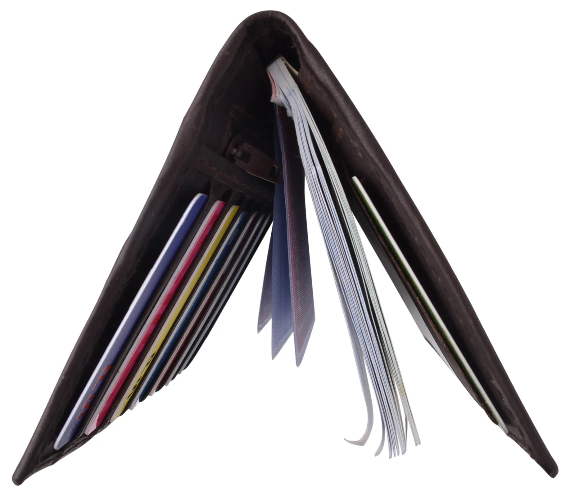 Genuine Leather Checkbook Cover Register Holder Slim Wallet for Men & Women