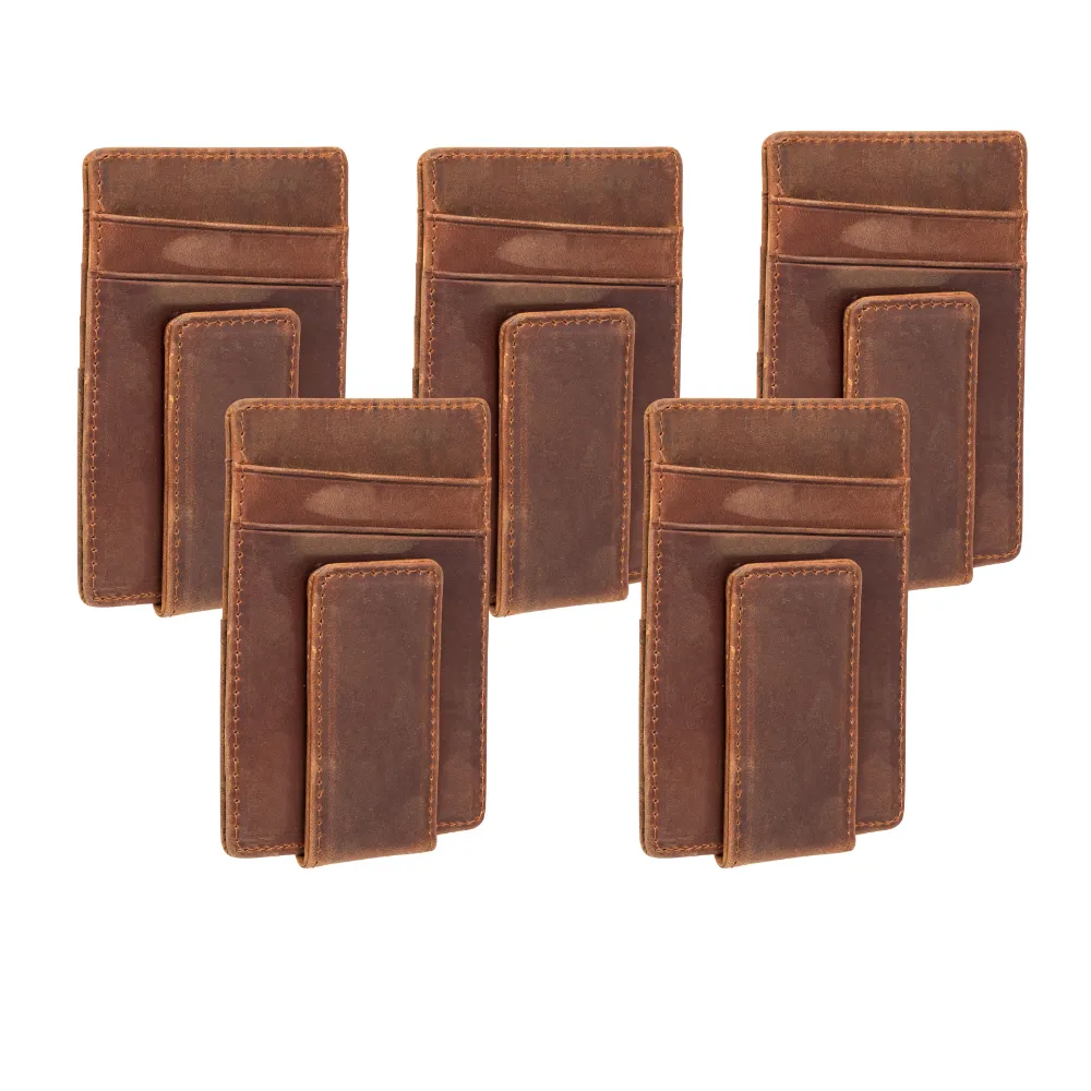 Groomsmen Set - Personalized Leather Money Clip's for Groomsmen