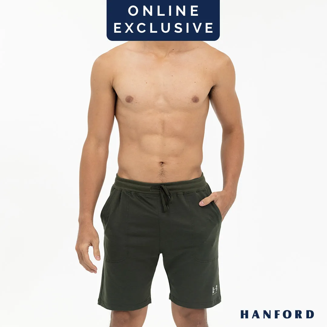 Hanford Men Sports Fitness Training Walking Drawstring with Pocket Jogger Shorts - Jaggs (Single Pack)