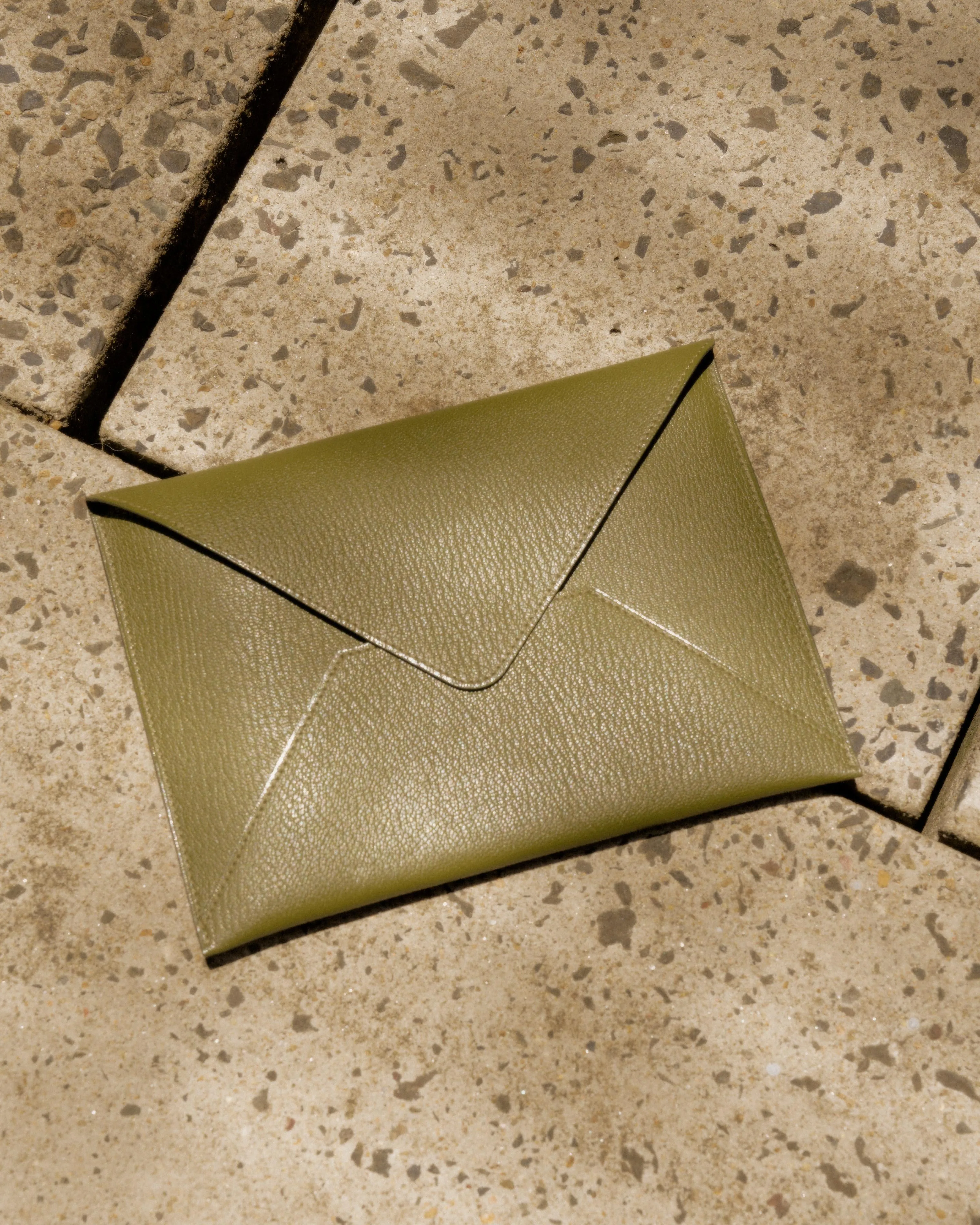 Hermès Envelope trio wallet (Olive, Turquoise, Aqua)