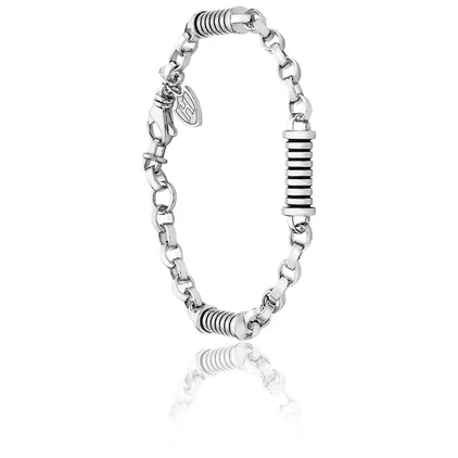 Hoxton London Men's Sterling Silver  Adjustable Bracelet