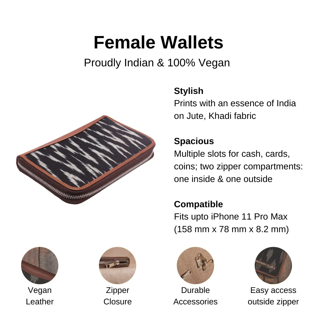 Ikat Wave Metal Chain Wallet