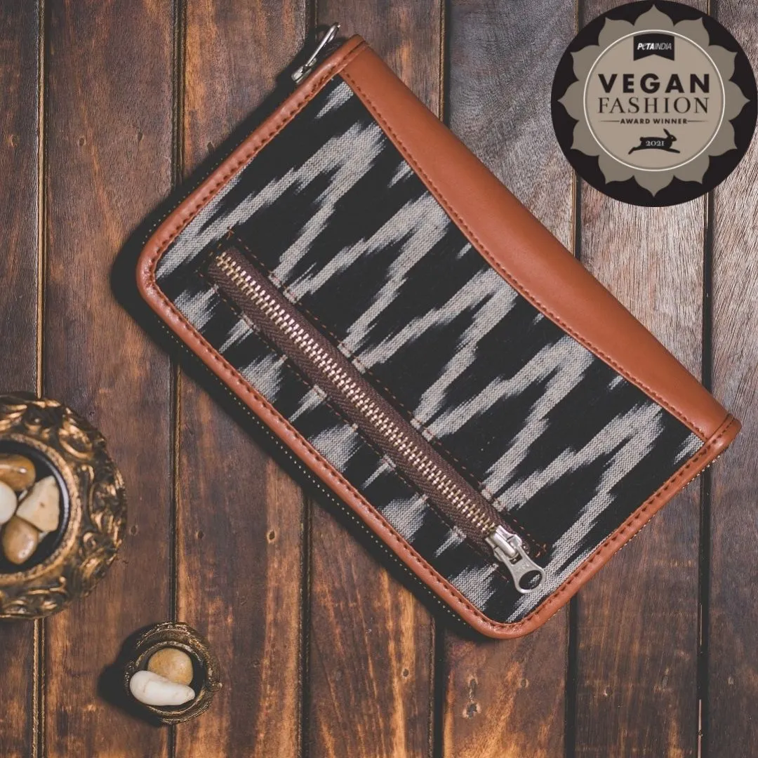Ikat Wave Metal Chain Wallet