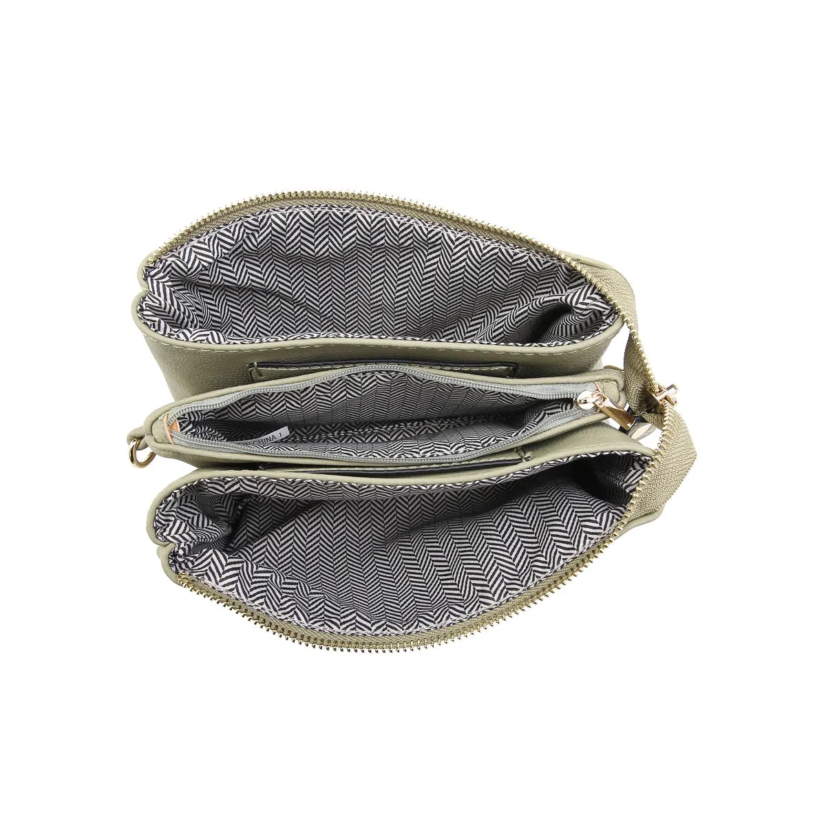 Jen & Co Riley Monogram 3 Compartment Crossbody Or Wristlet In Dark Lavender