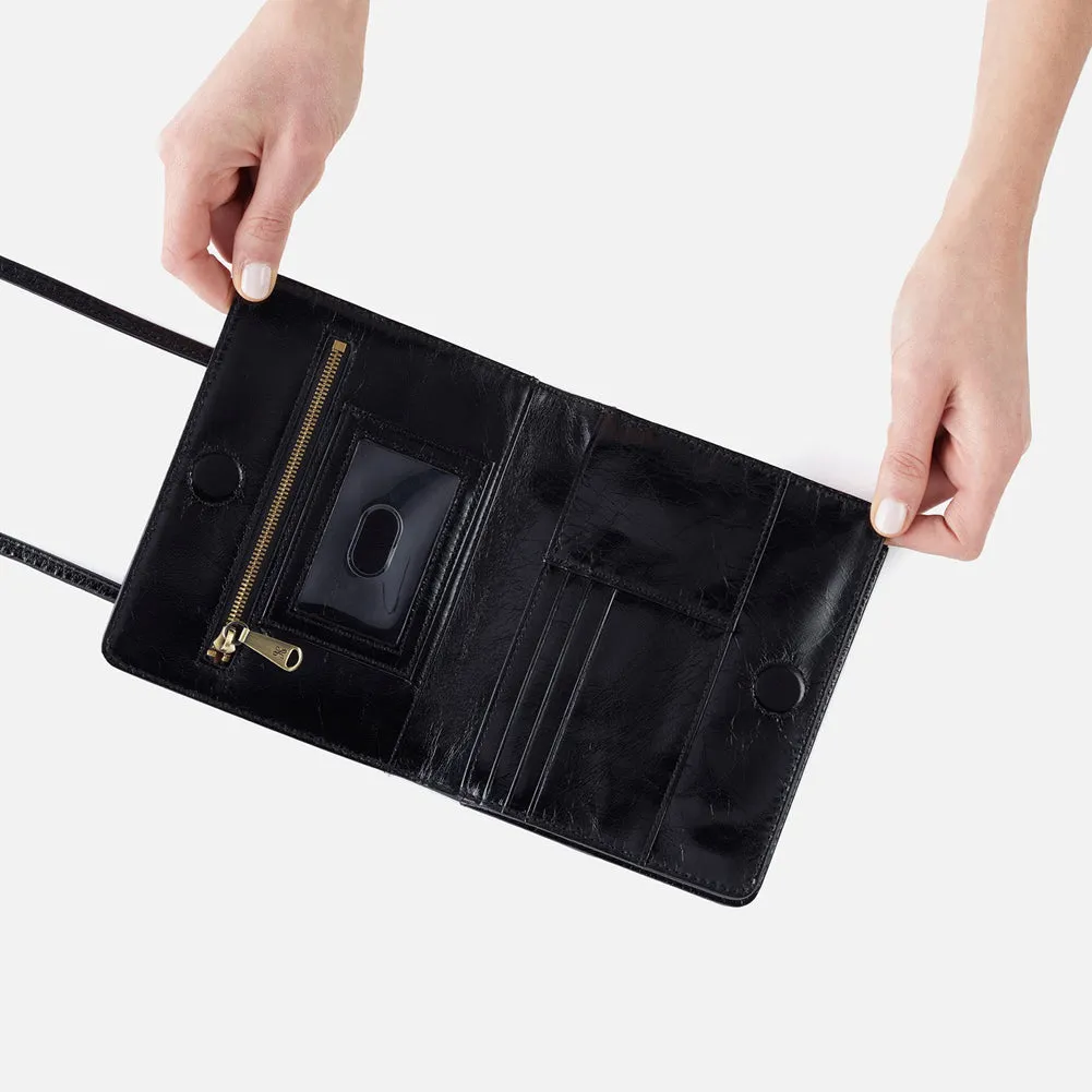 Jill Wallet Crossbody in Black by Hobo