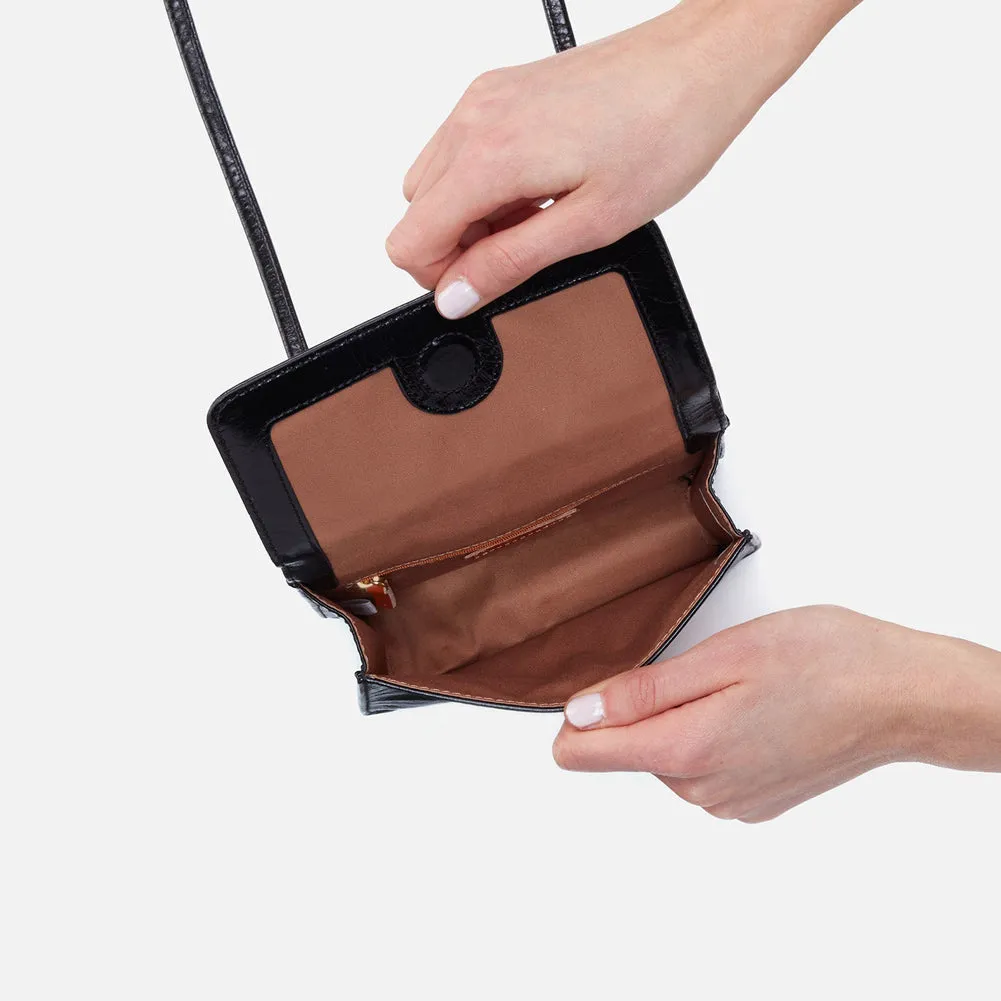 Jill Wallet Crossbody in Black by Hobo