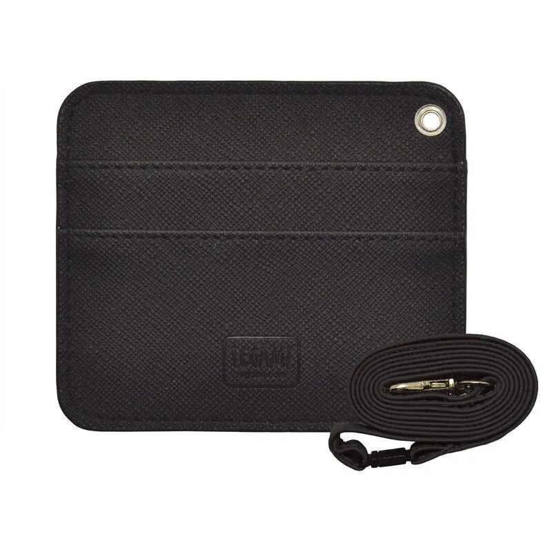 Legami Badge & Card Holder with Lanyard - Black